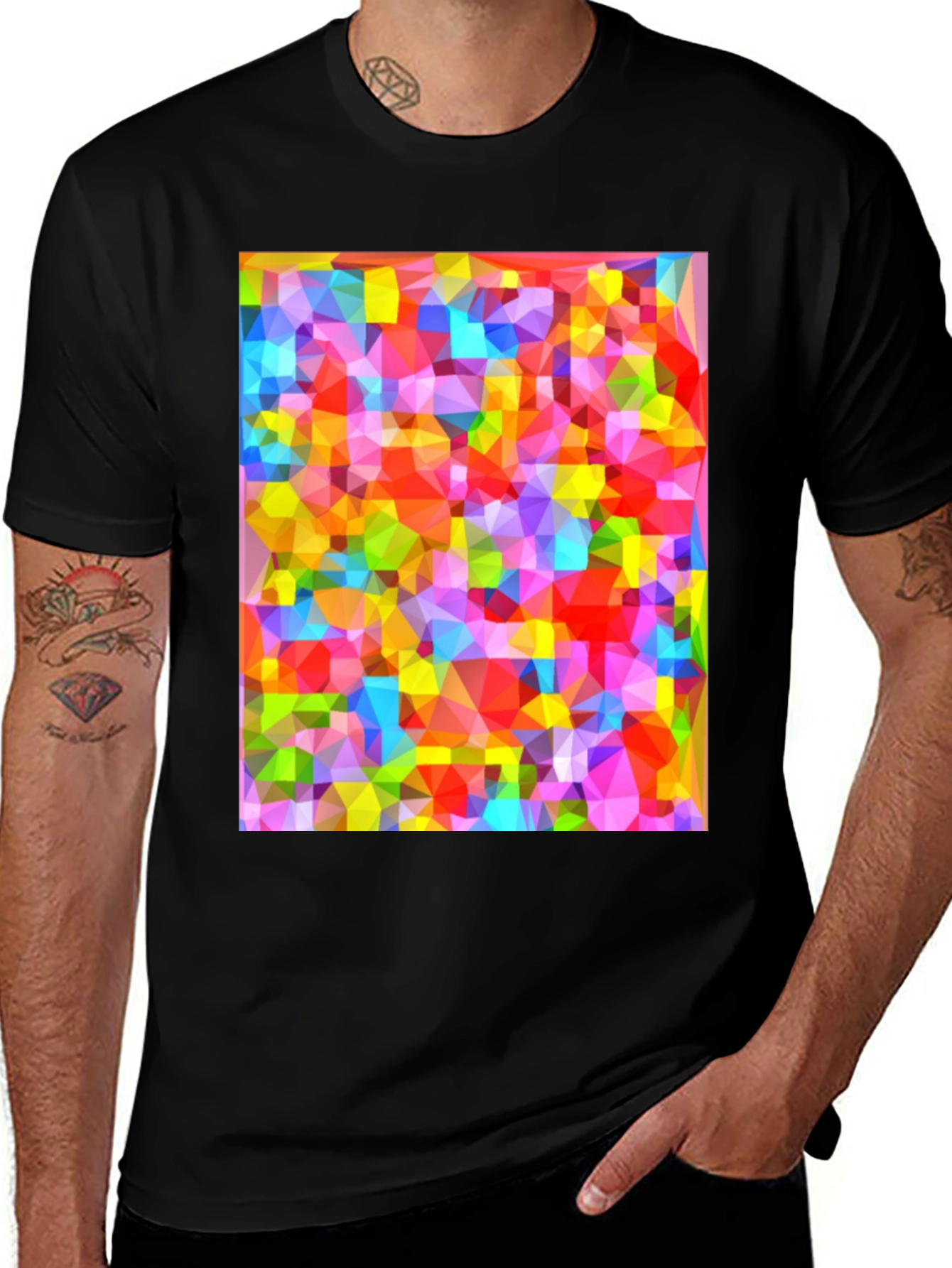 Variant 5 of Geometric Pattern T-Shirt - Vibrant Design