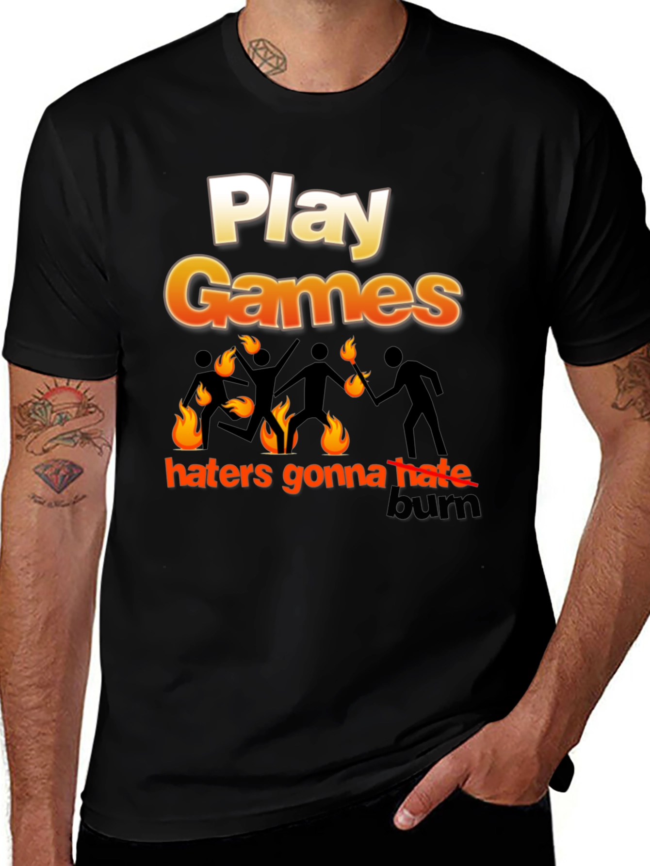 Variant 12 of Play Games Haters Gonna Hate Men's T-Shirt
