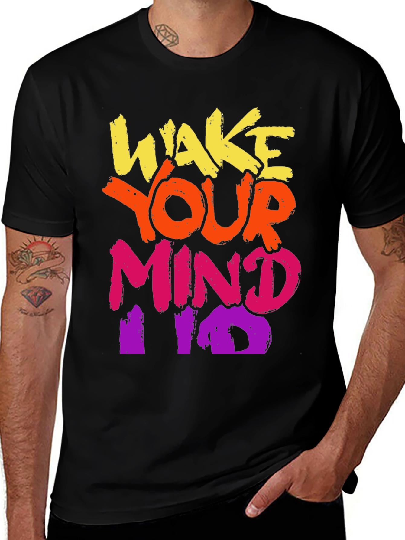 Variant 10 of Wake Your Mind T-Shirt - Bold Graphic Tee