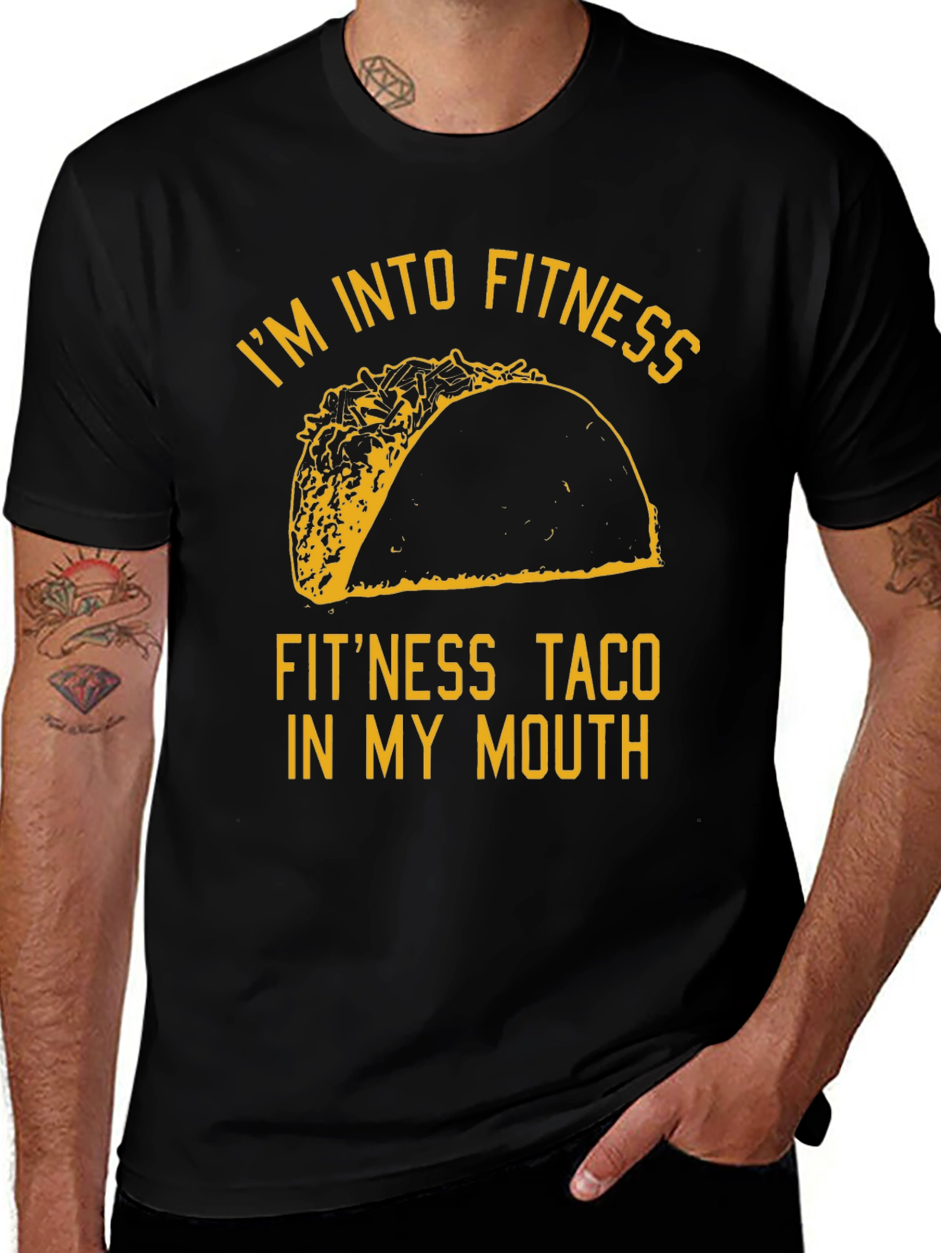 Variant 21 of Fitness Taco Graphic Tee - Novelty Humor
