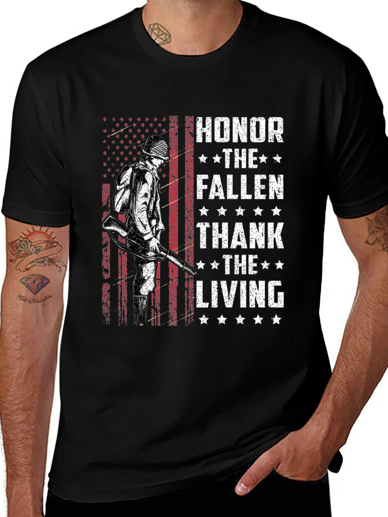 Honor the Fallen Thank the Living Graphic T-Shirt