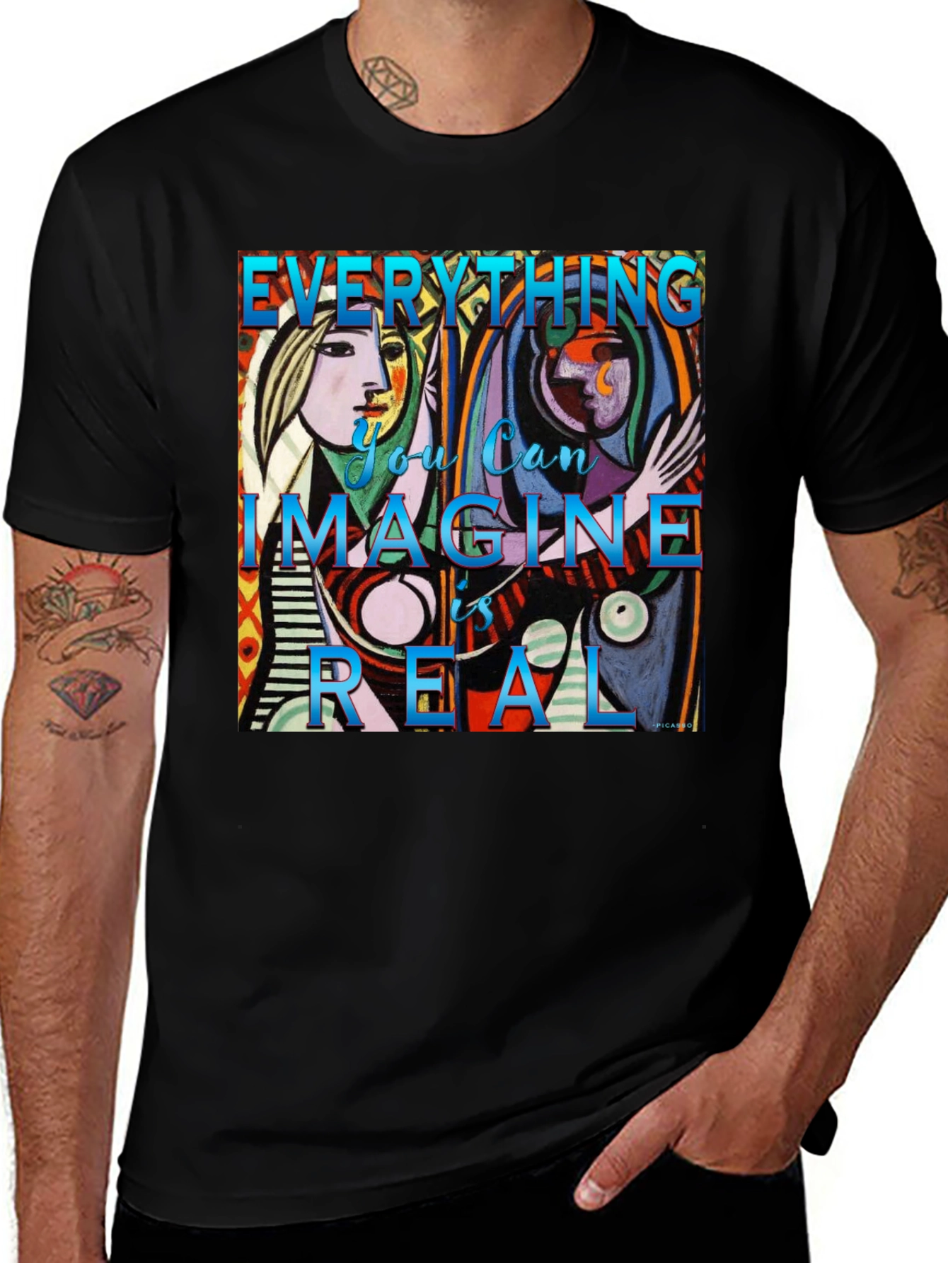 Variant 6 of Artistic Picasso Graphic Tee - Everything is Real