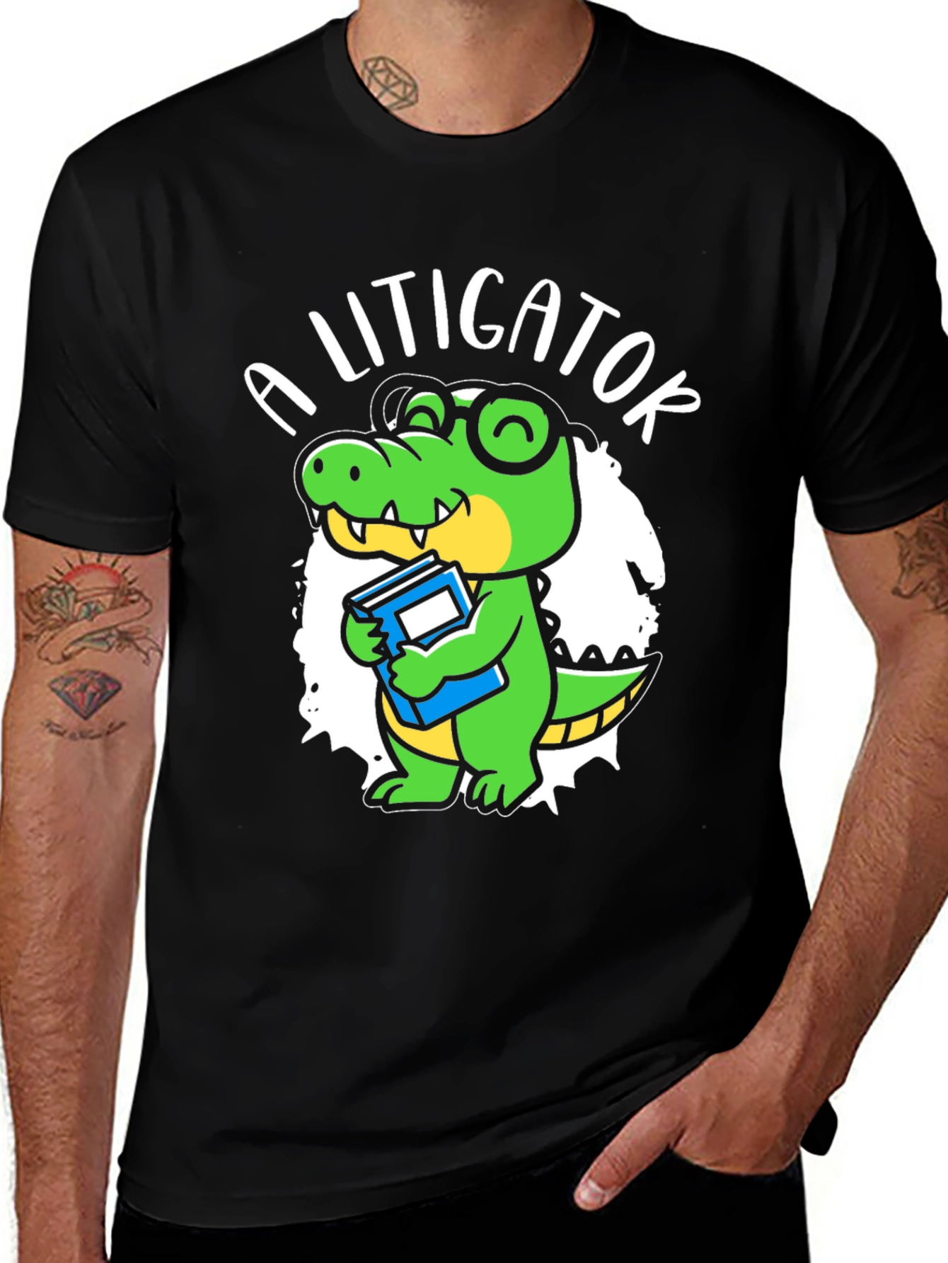 Variant 10 of A Litigator Alligator T-Shirt - Lawyer Crocodile Tee