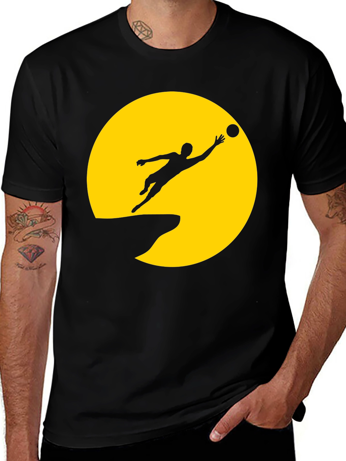 Variant 15 of Silhouette Graphic Tee - Yellow Moon Jumper
