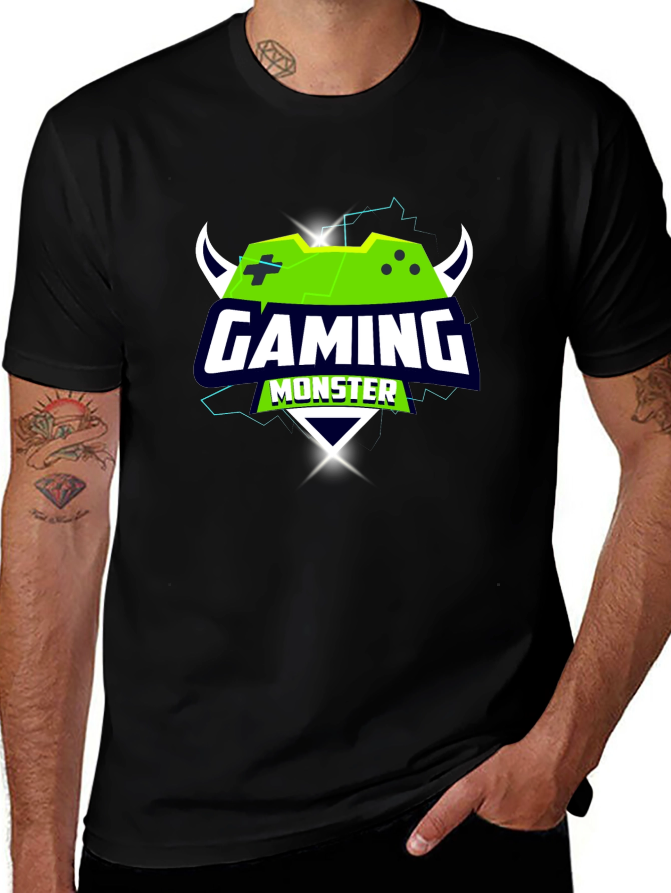 Variant 20 of Gaming Monster T-Shirt - Gamer Graphic Tee