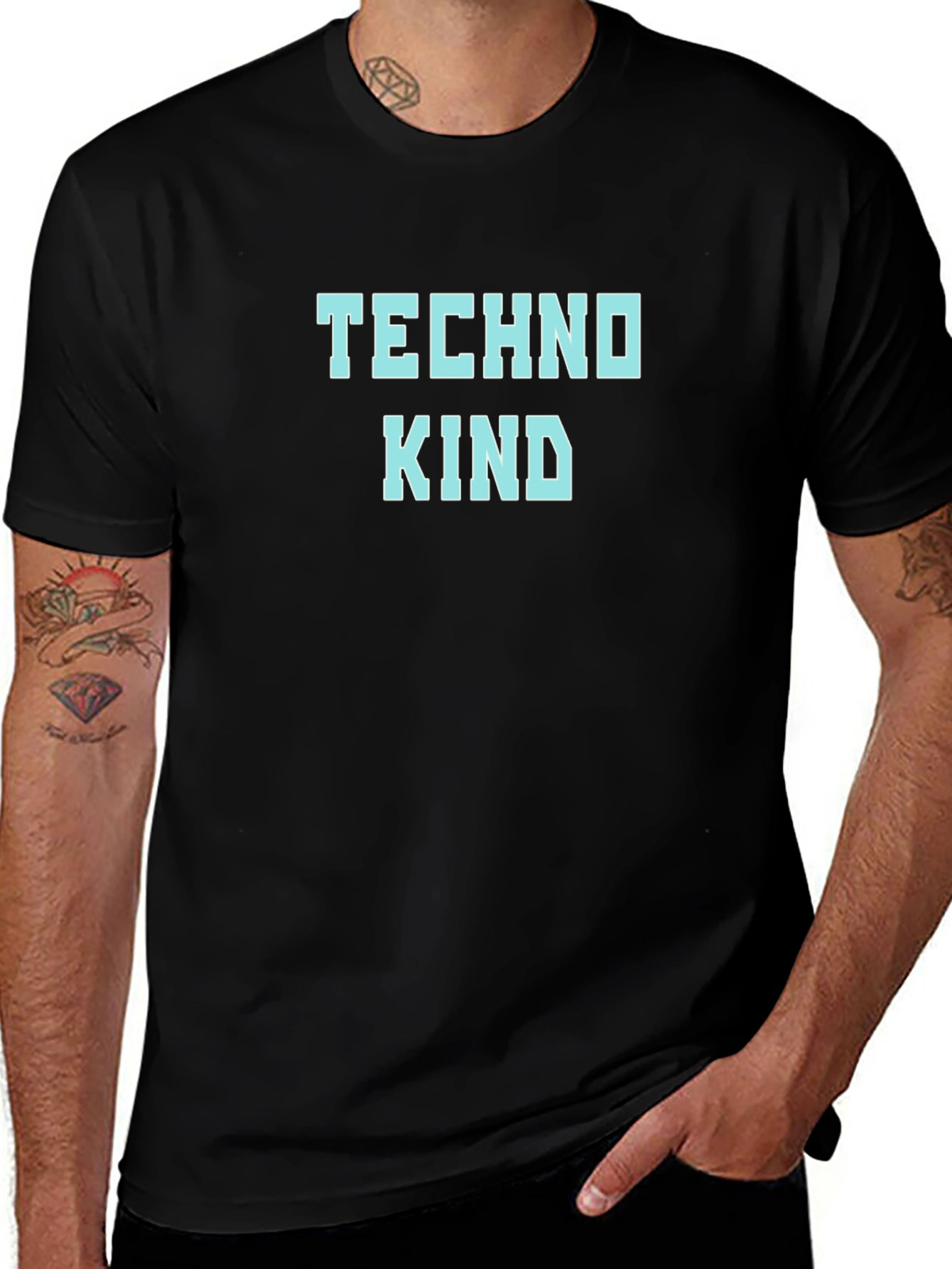 Variant 6 of Techno Kind Graphic Tee - Modern Comfort