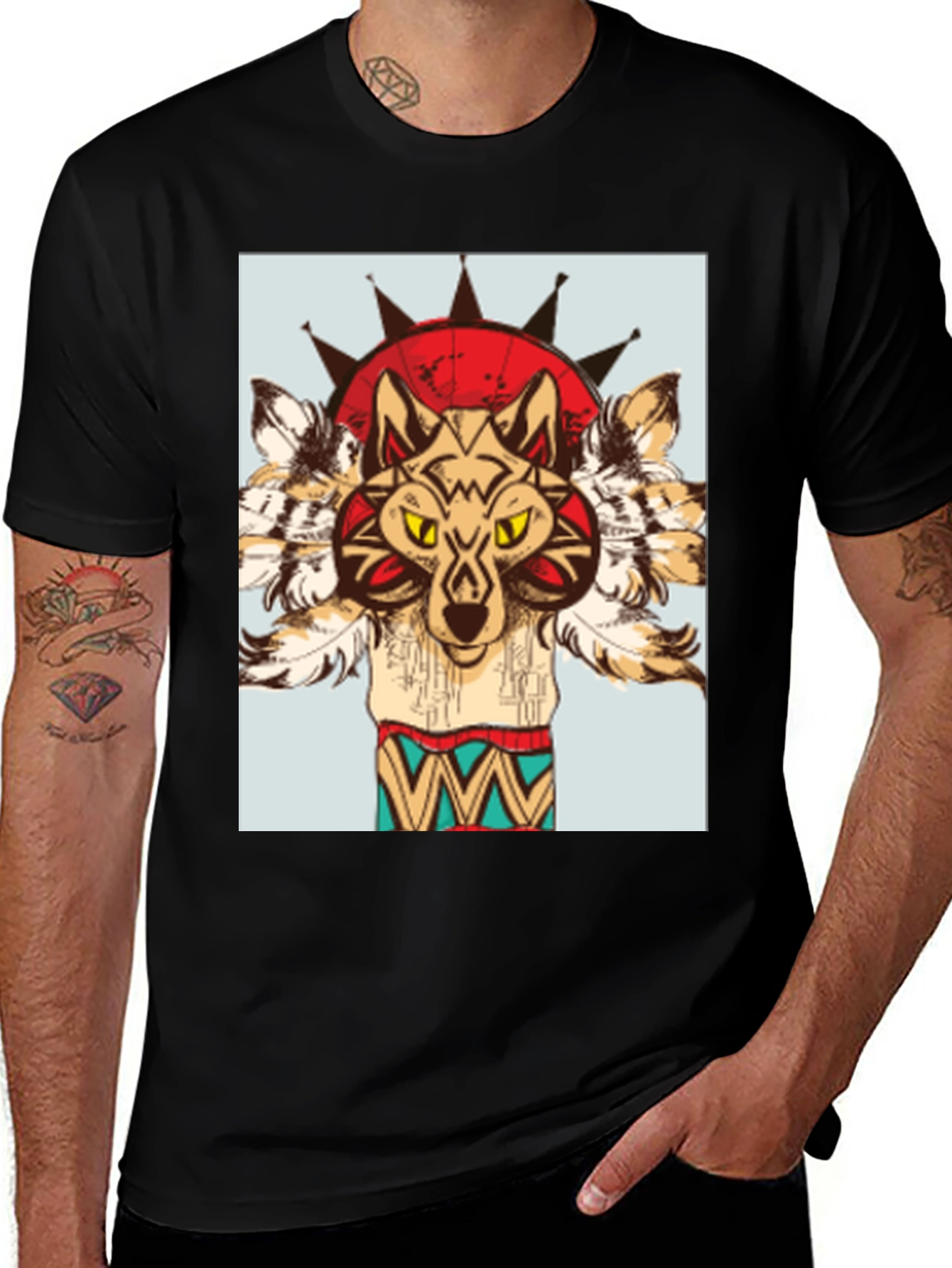 Variant 4 of Wolf Totem Graphic Tee