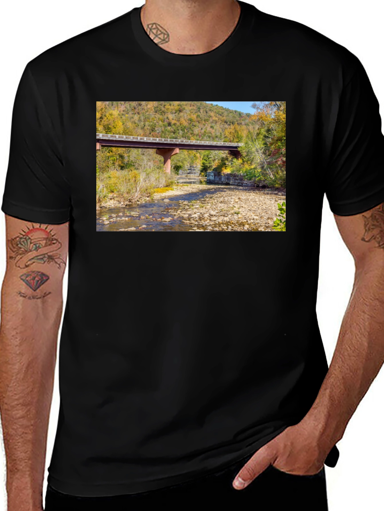 Variant 7 of Nature Bridge Graphic Tee - Black Cotton Blend