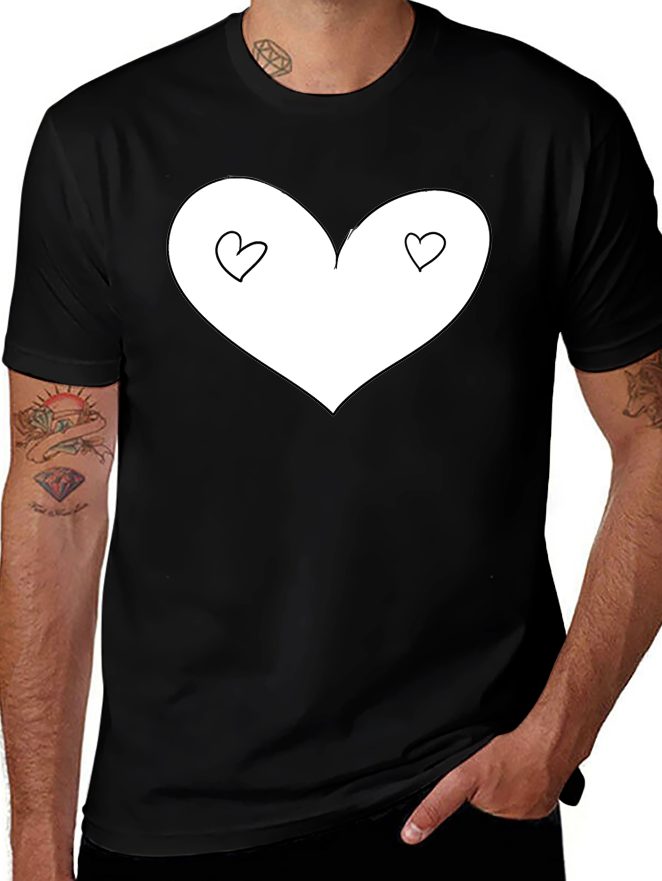 Variant 27 of Heart on Heart Black Graphic Tee