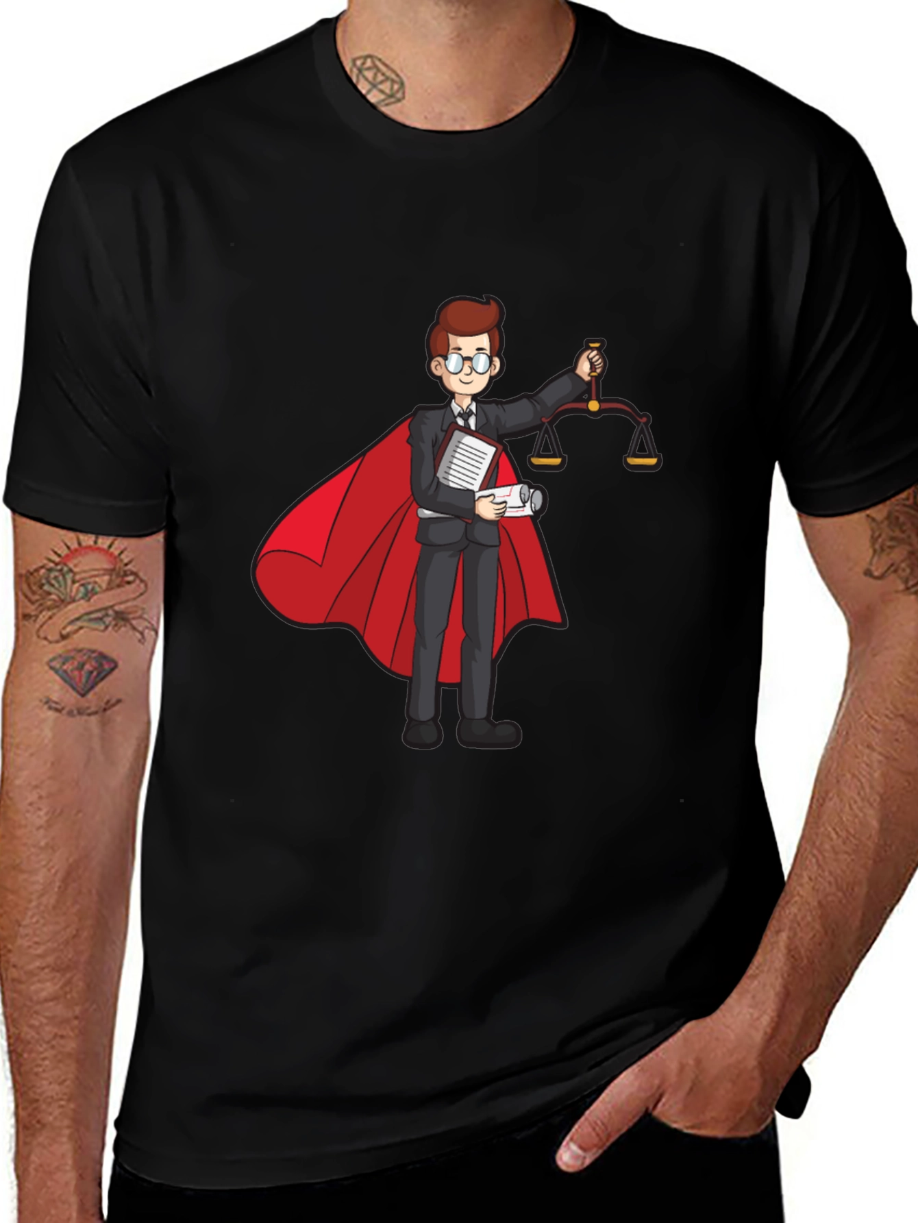 Variant 19 of Superhero Lawyer T-Shirt - Scales of Justice