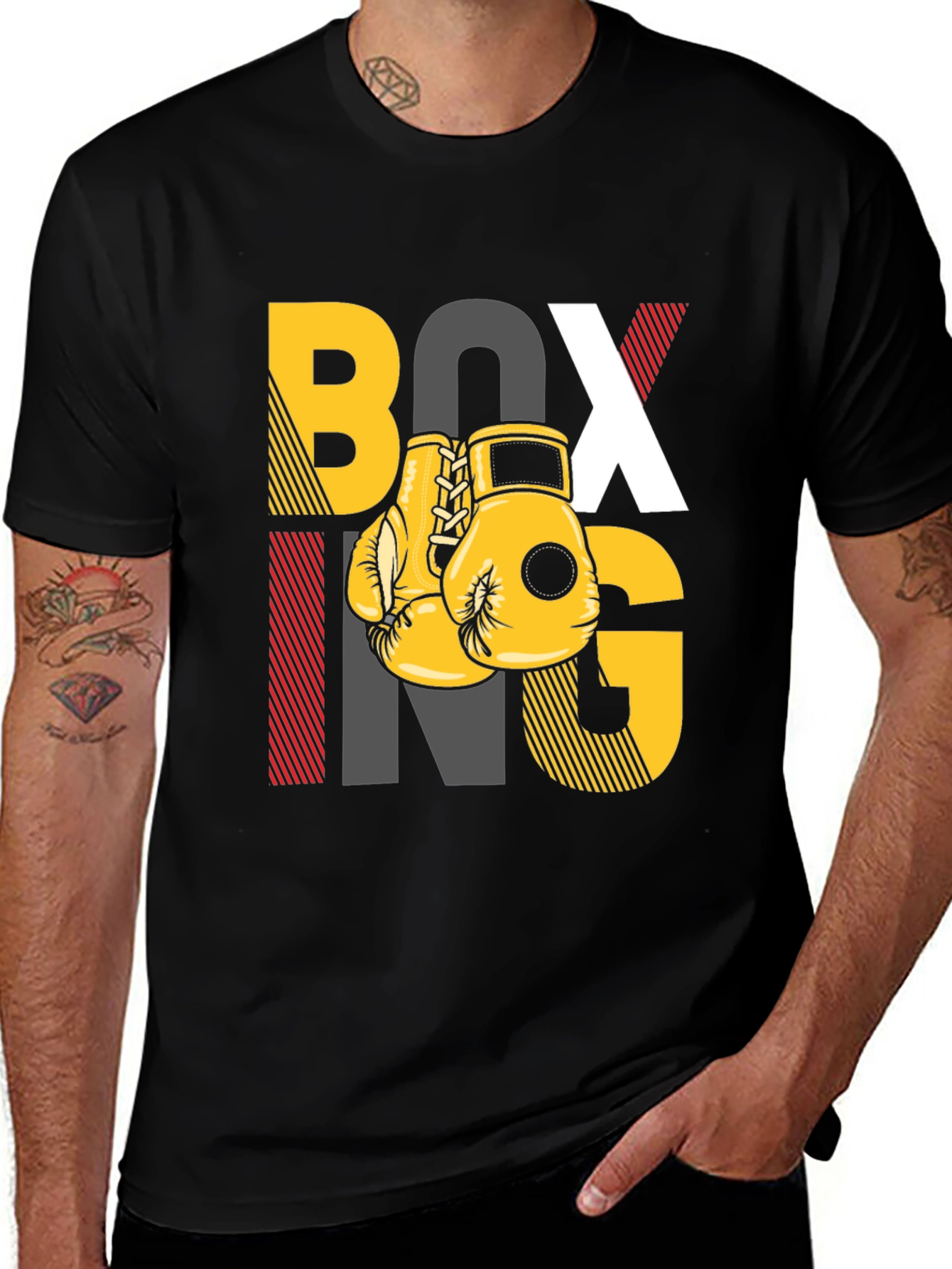 Variant 24 of Boxing Graphic Tee - Stylish Men's T-Shirt