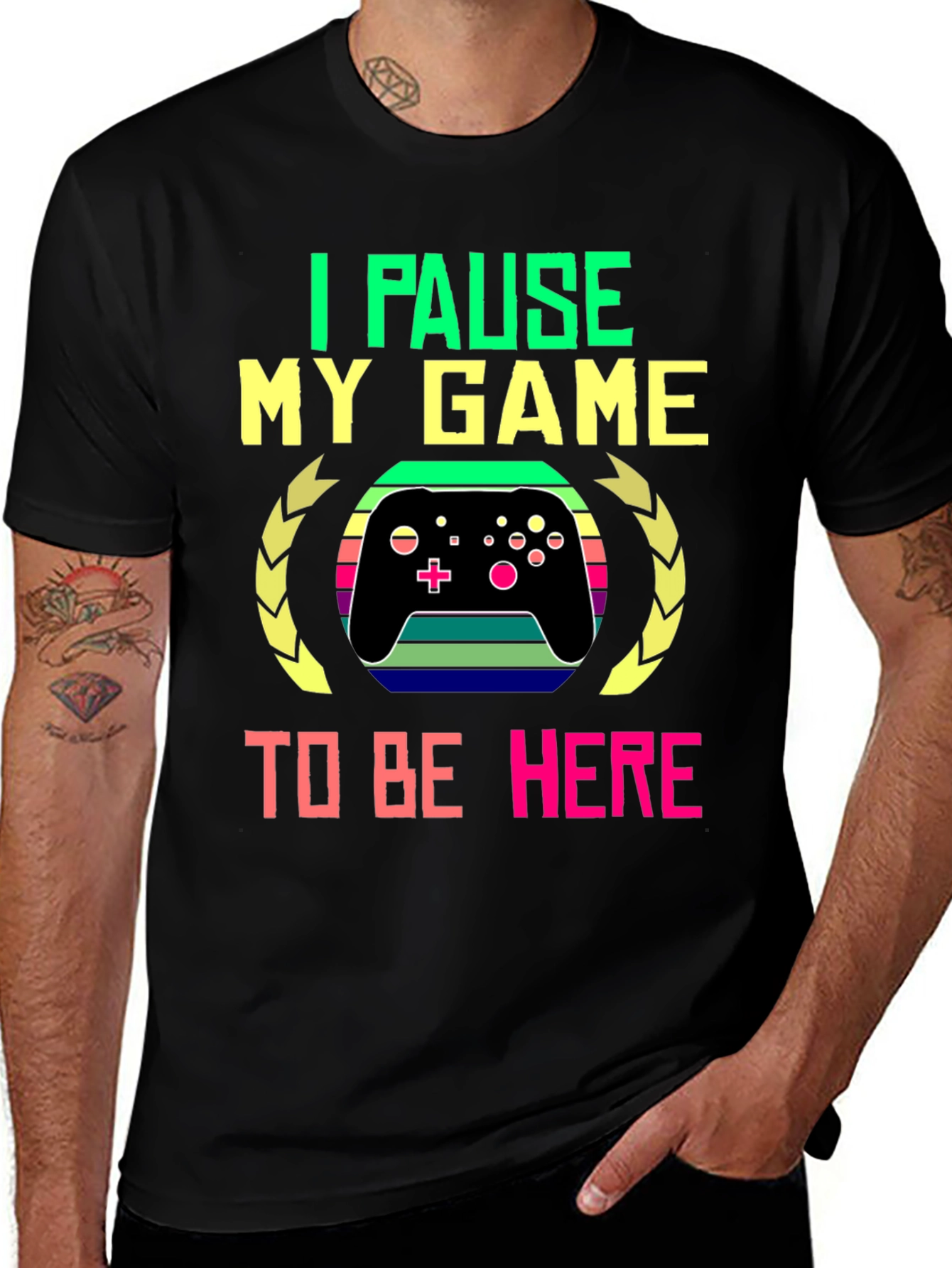 Variant 9 of I Pause My Game to Be Here T-Shirt - Gamer Gift