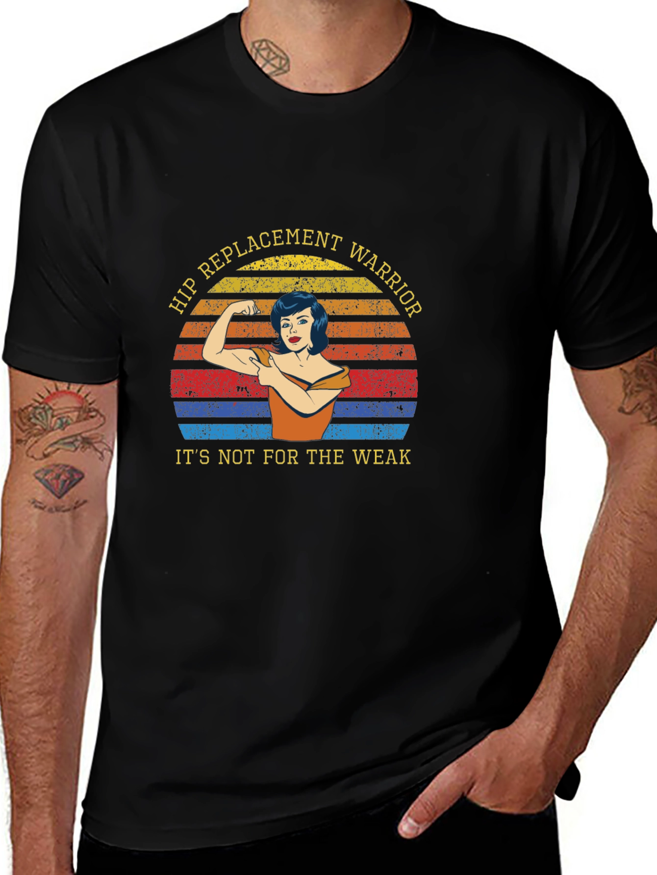 Variant 15 of Hip Replacement Warrior Graphic Tee