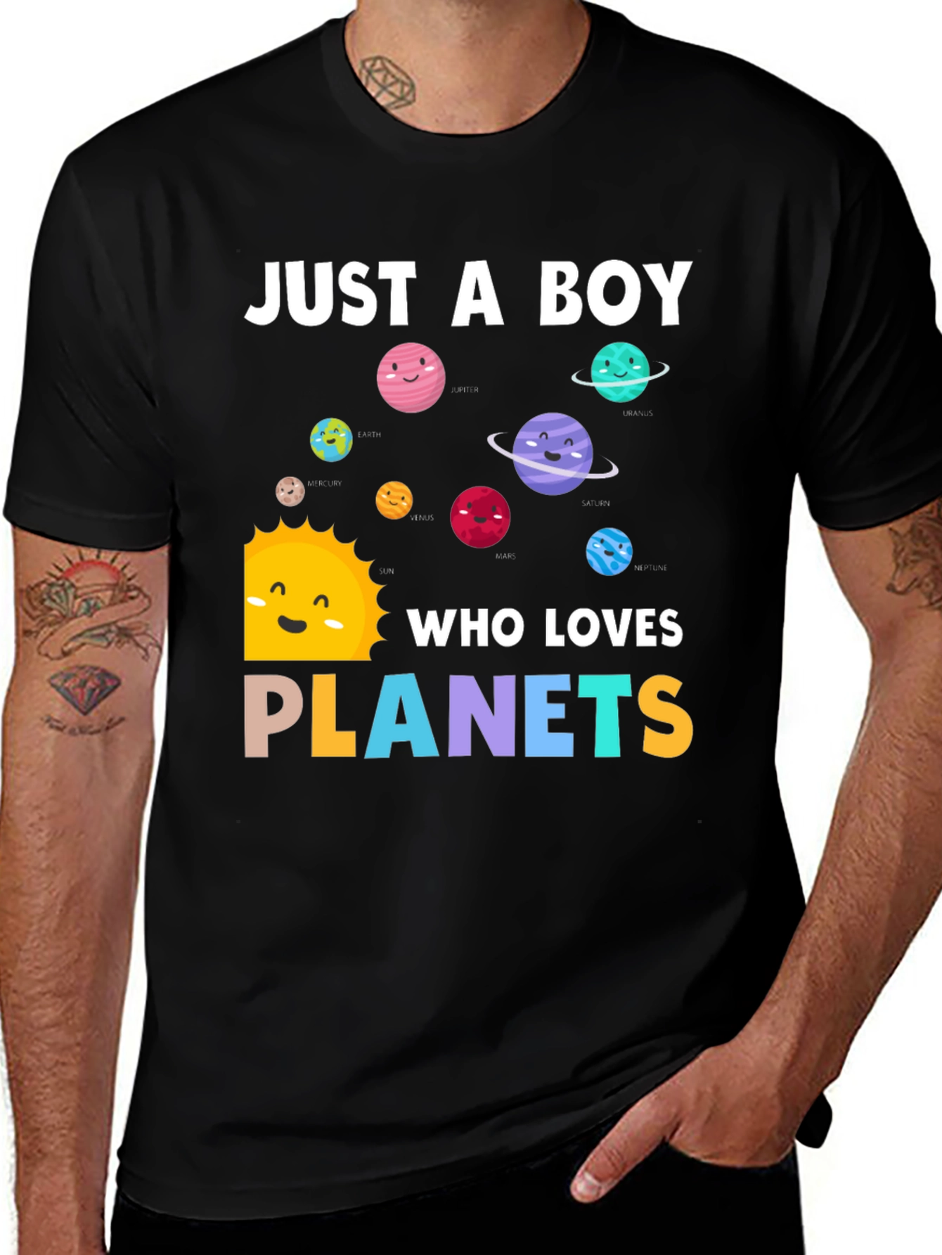 Just a Boy Who Loves Planets T-Shirt