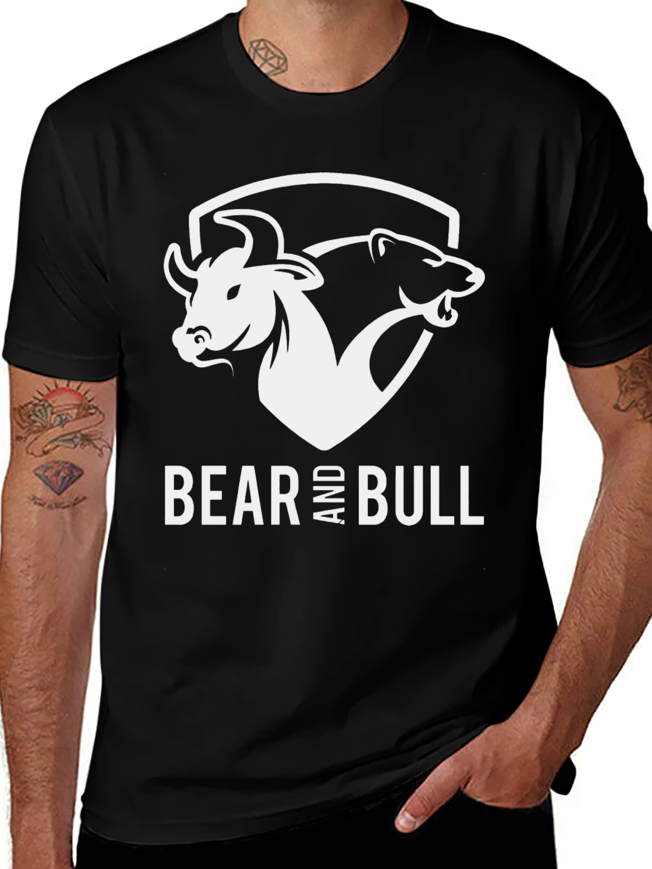Bear and Bull T-Shirt - Stock Market Graphic Tee