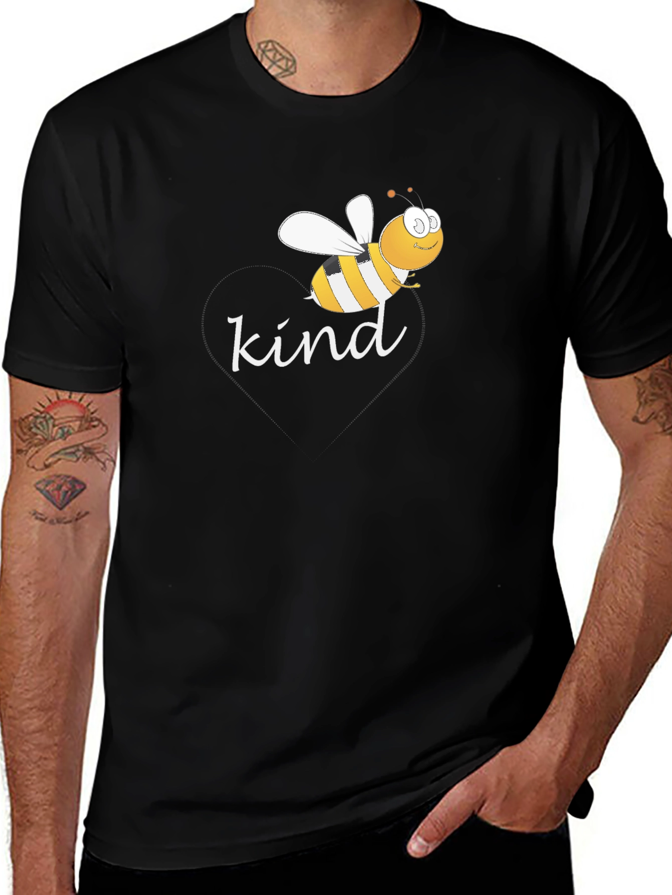 Variant 9 of Bee Kind Graphic T-Shirt - Black