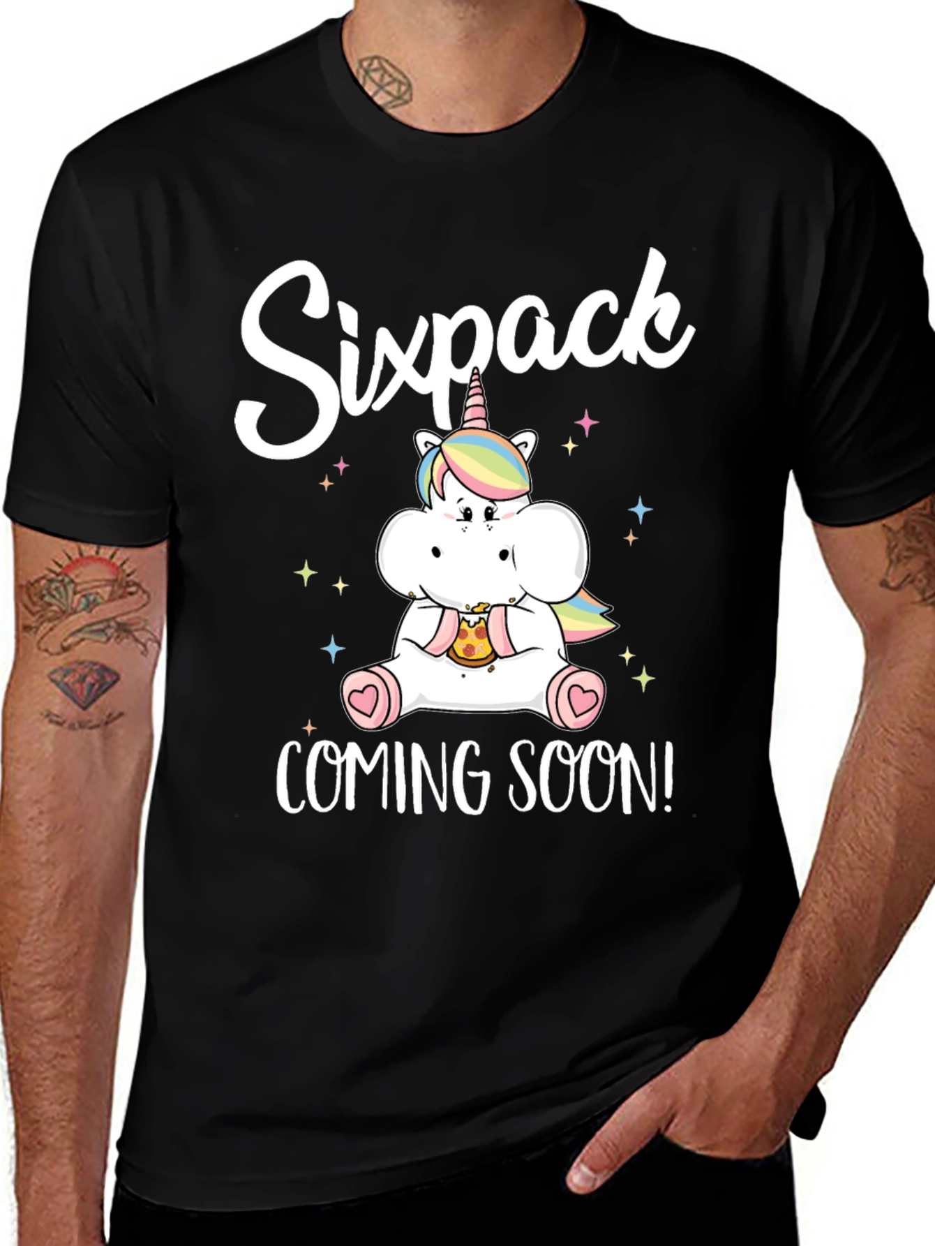 Variant 14 of Sixpack Coming Soon Unicorn T-Shirt