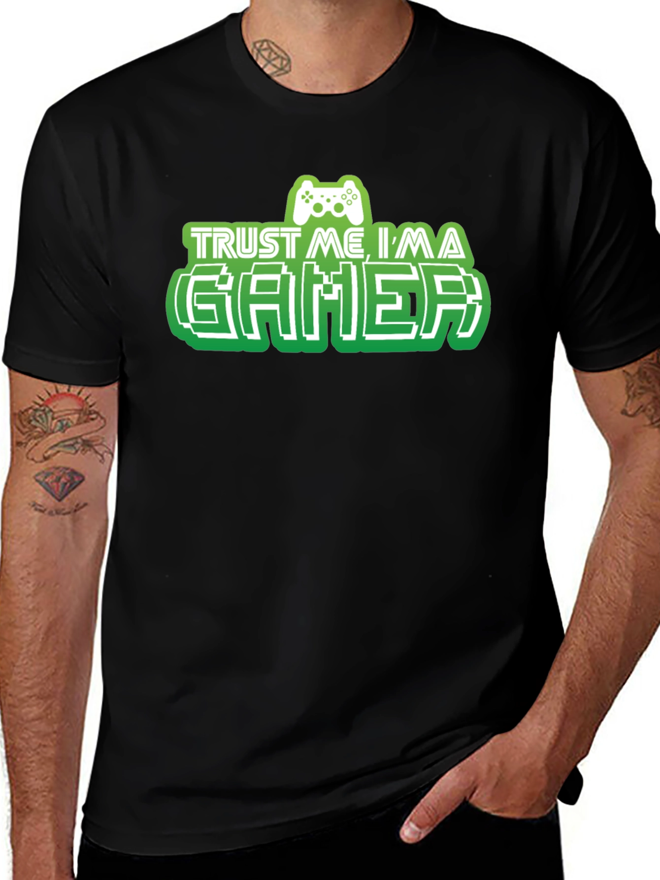 Variant 28 of Trust Me I'm A Gamer T-Shirt - Black