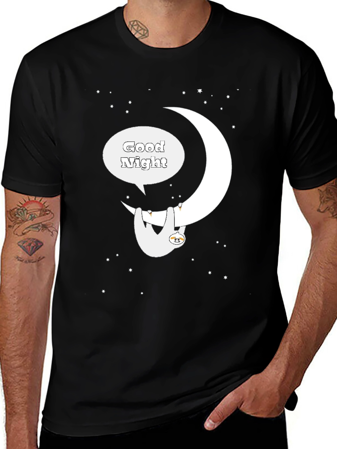 Variant 16 of Good Night Sloth Graphic T-Shirt - Relaxed Fit
