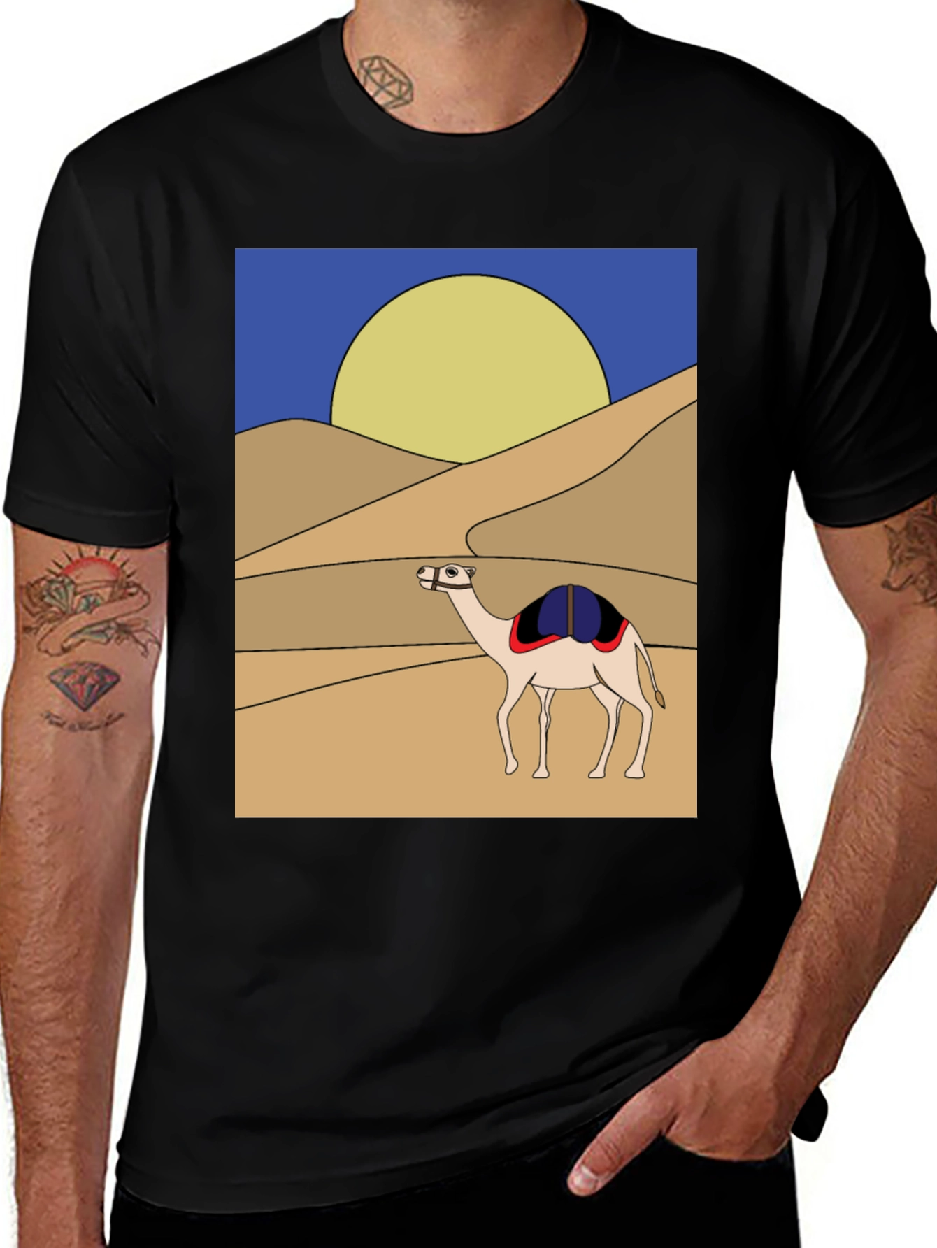 Variant 24 of Camel Desert Scene Graphic T-Shirt