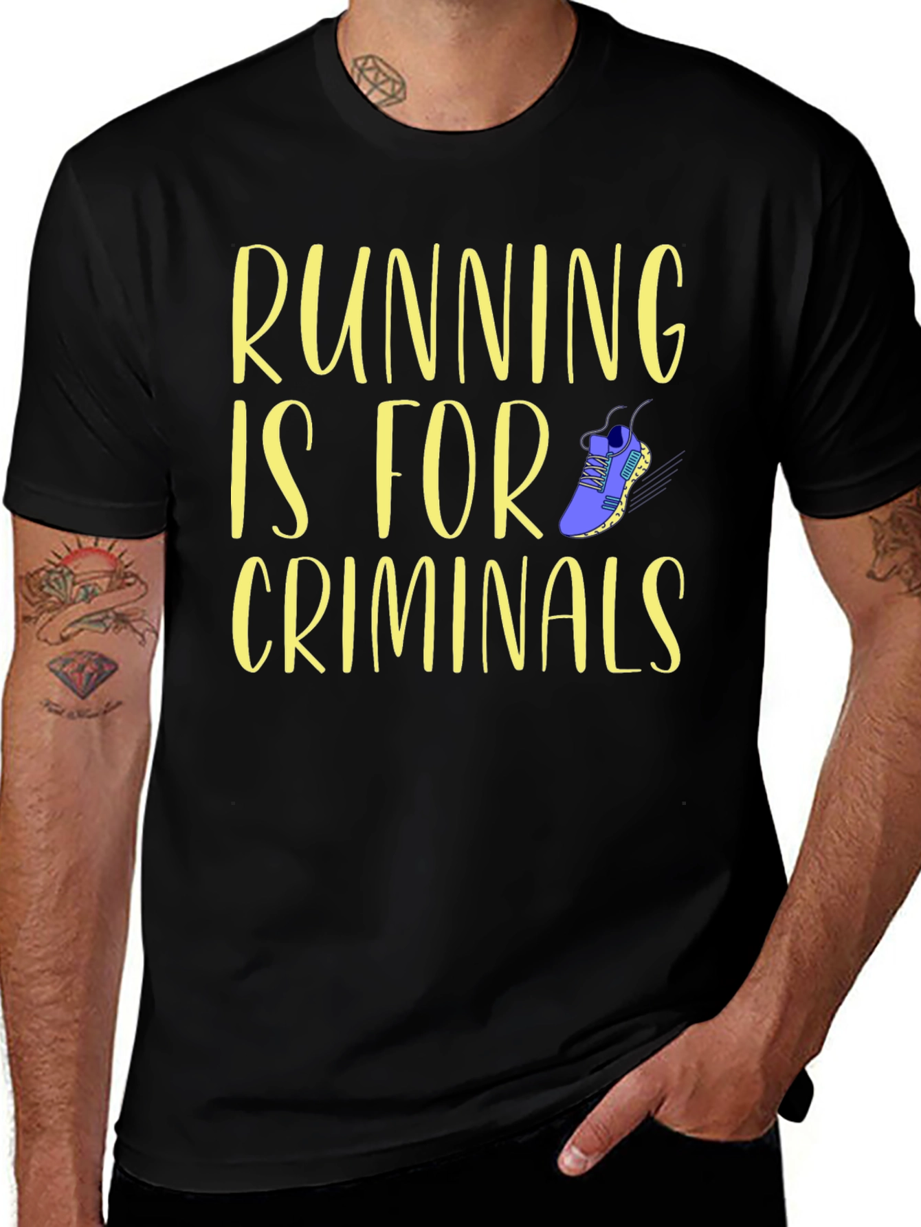 Variant 29 of Running is for Criminals Graphic T-Shirt