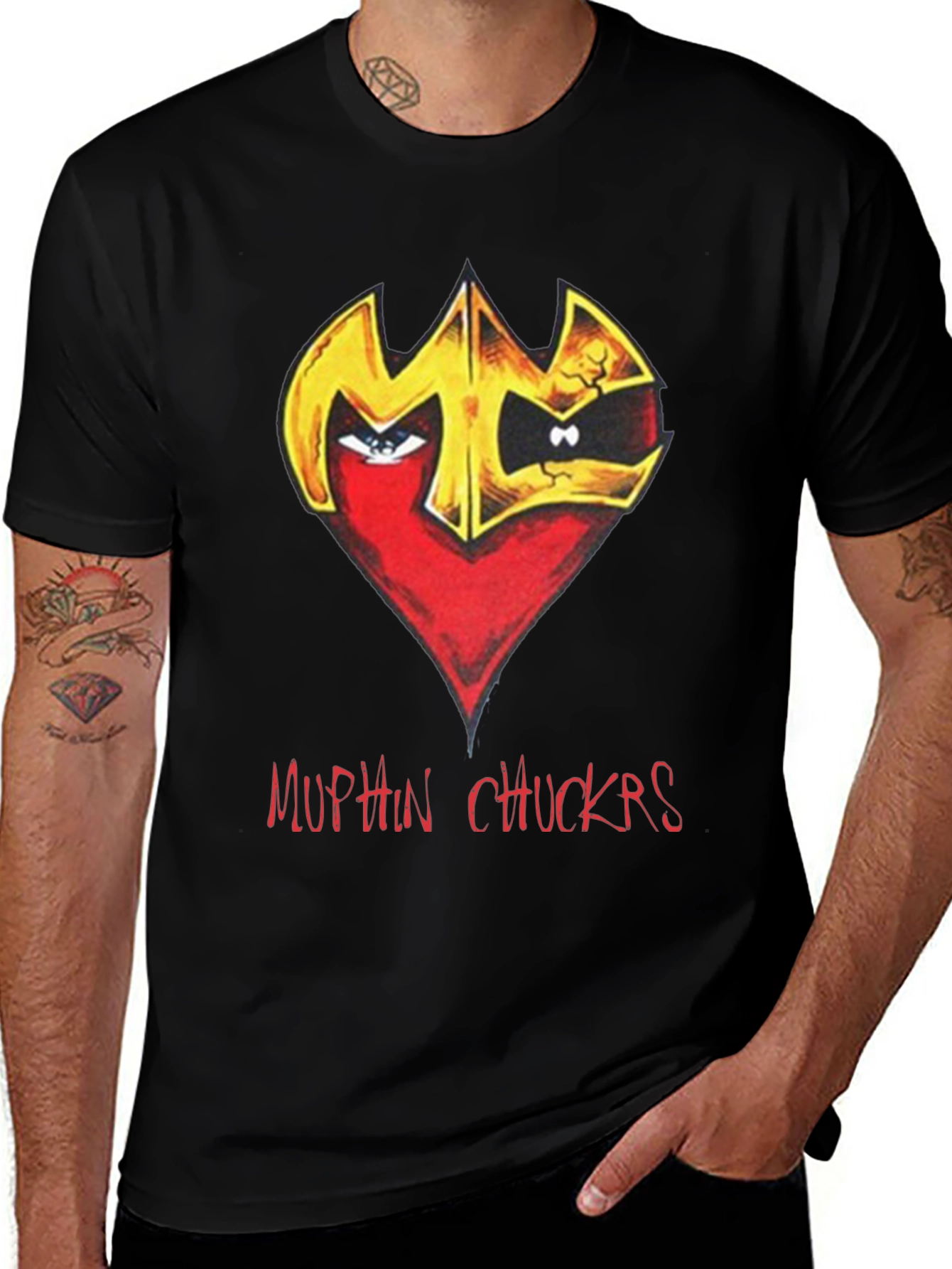 Variant 14 of Muffin Chuckers Graphic Tee - Black Cotton Shirt