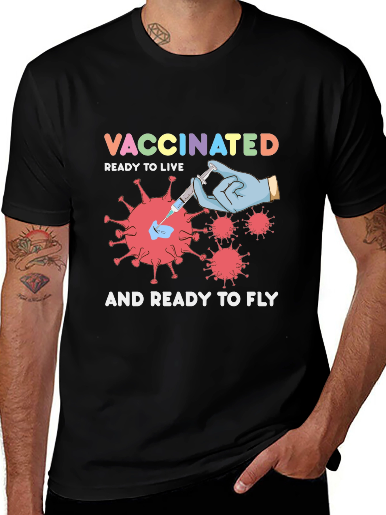 Vaccinated Ready to Live & Fly Graphic Tee