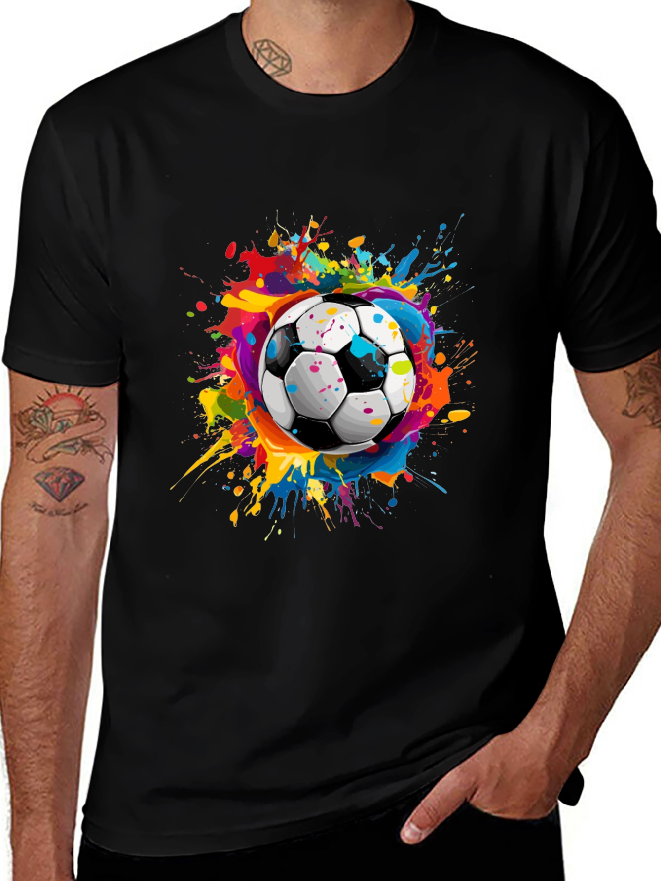 Variant 14 of Soccer Splash Black T-Shirt
