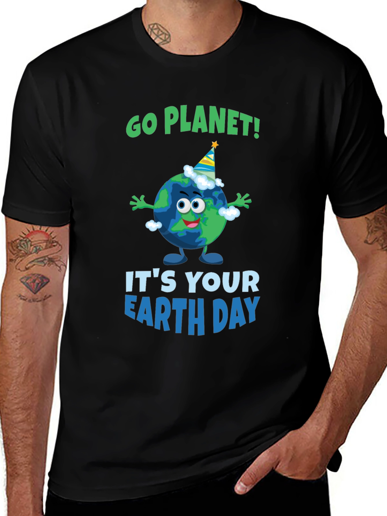 Go Planet! Earth Day Graphic T-Shirt