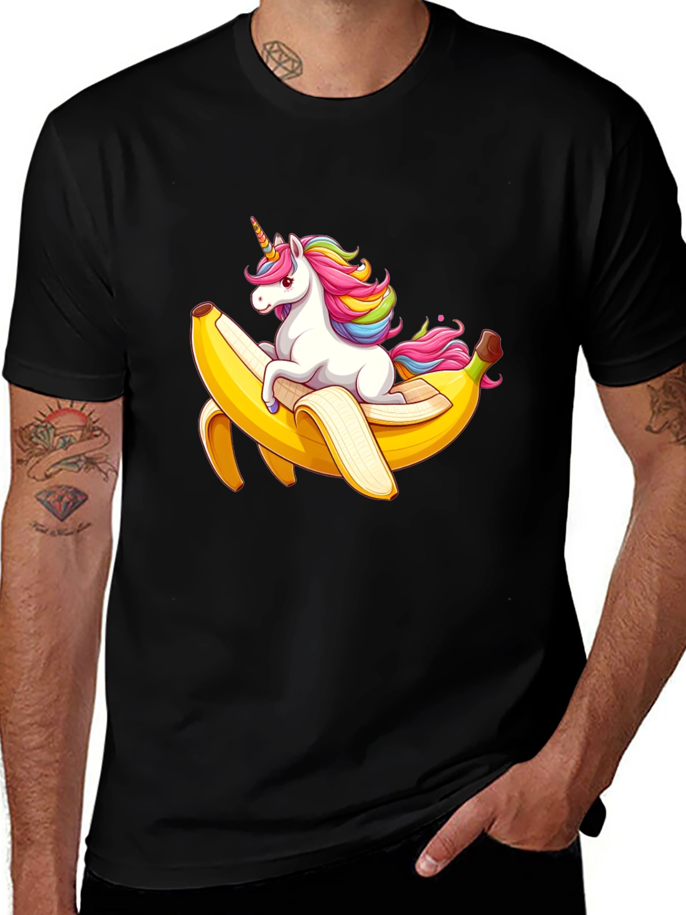 Variant 14 of Unicorn Banana T-Shirt - Fun Graphic Tee