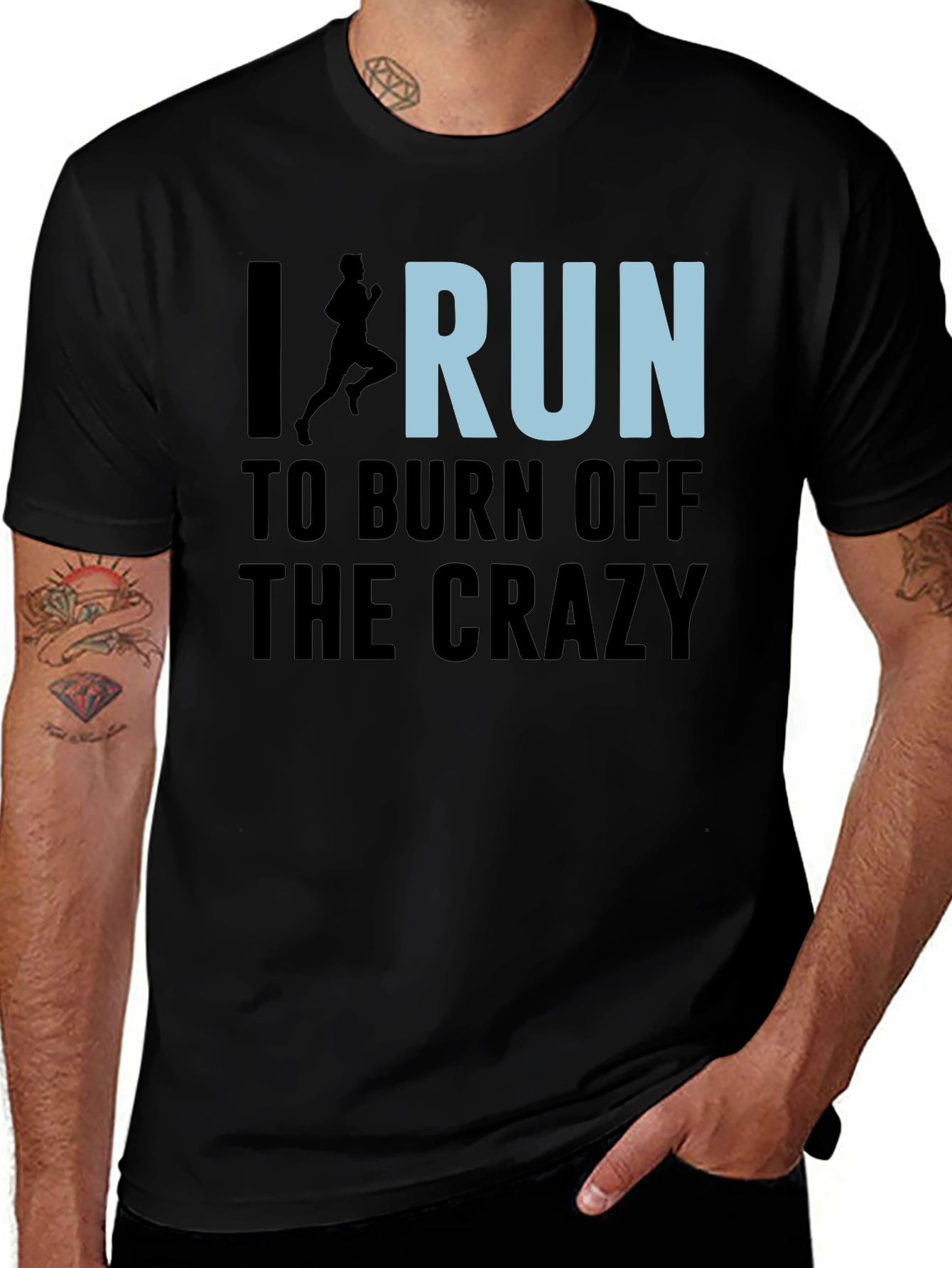 Variant 14 of I Run to Burn Off the Crazy Graphic T-Shirt