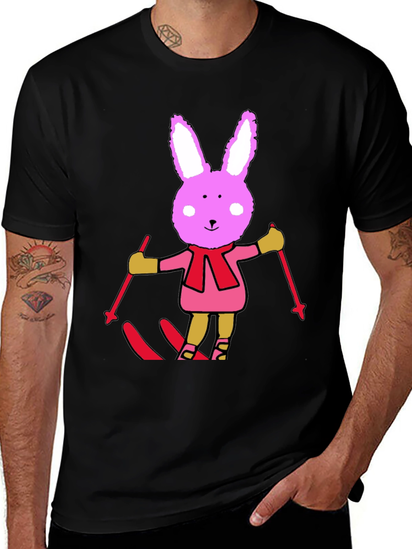 Ski Bunny T-Shirt - Fun Easter Design