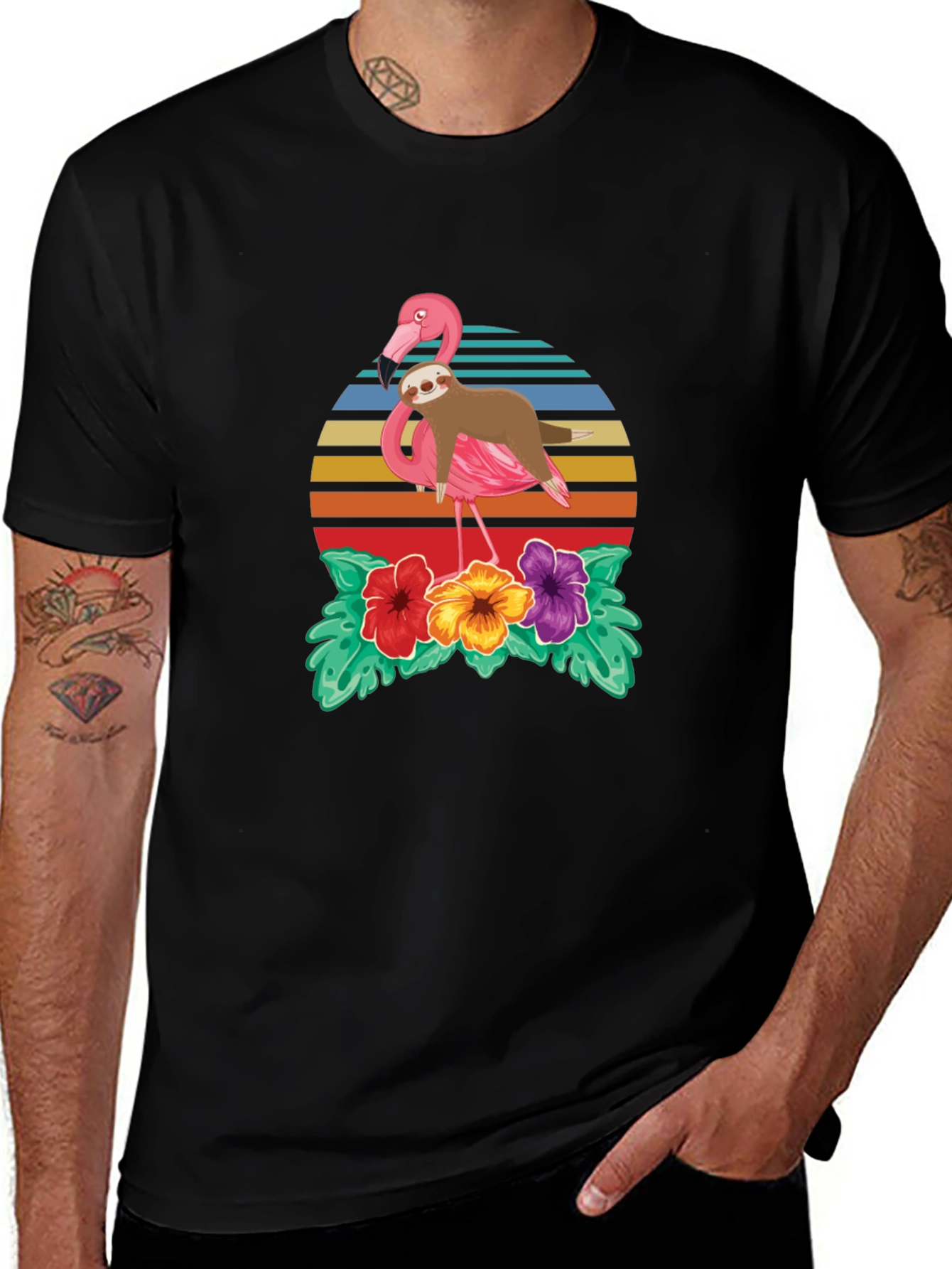 Variant 21 of Sloth & Flamingo Graphic Tee