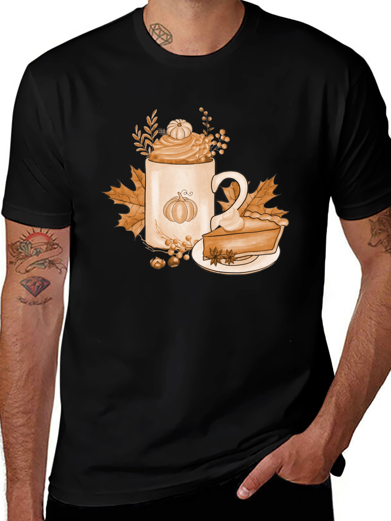 Pumpkin Spice T-Shirt Fall Coffee Latte Pie Tee