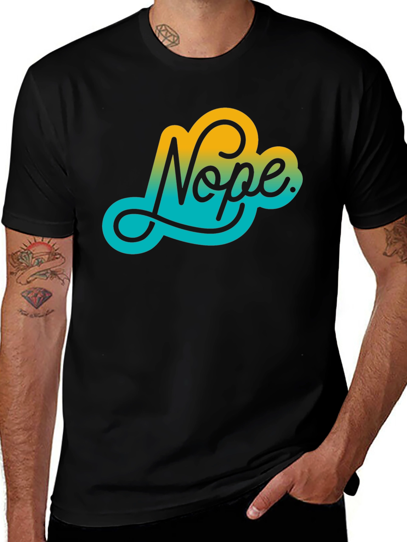Variant 17 of Nope Graphic Tee - Cool Casual Style