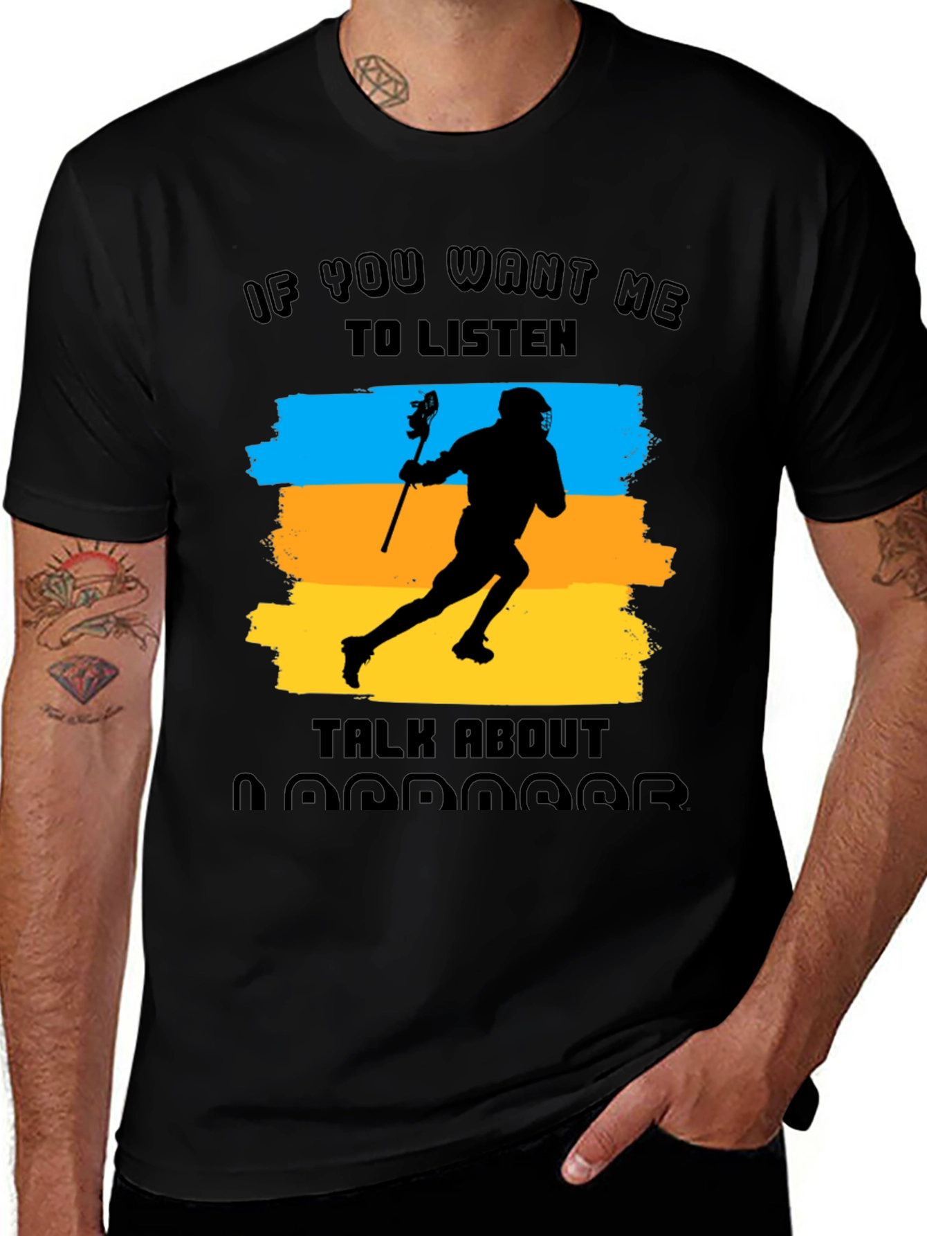 Lacrosse Player Graphic T-Shirt