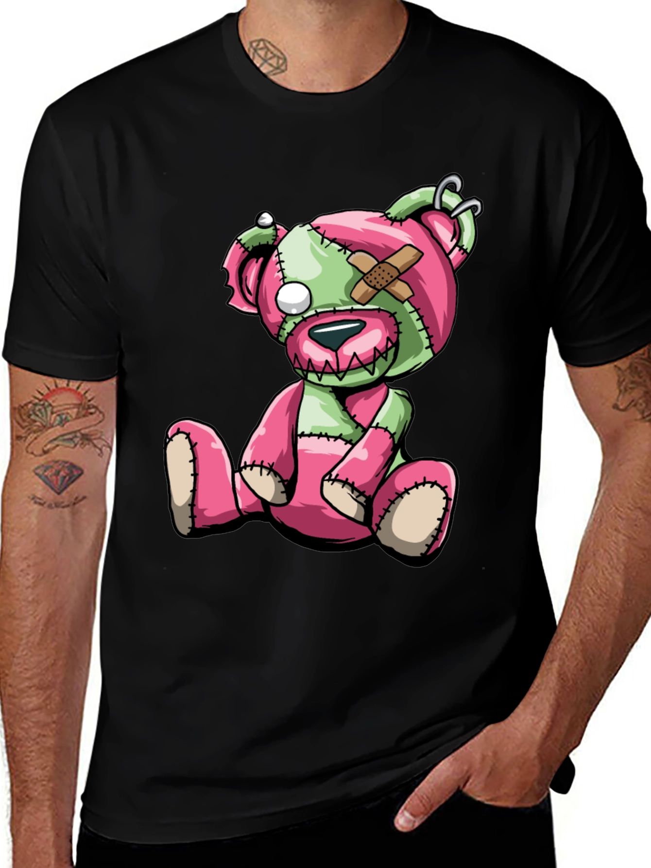 Variant 15 of Creepy Cute Zombie Teddy Bear Graphic Tee