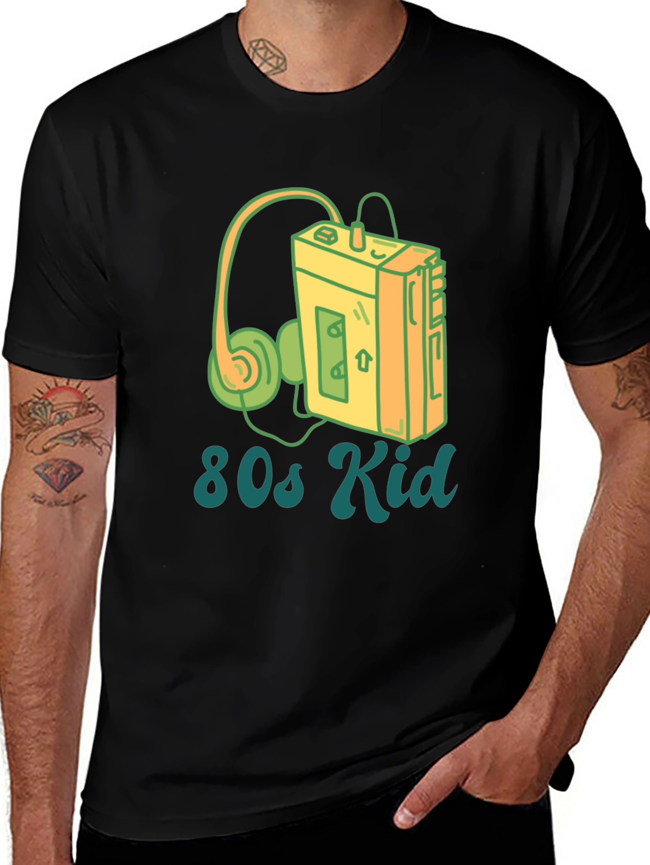 80s Kid Cassette Player Graphic Tee