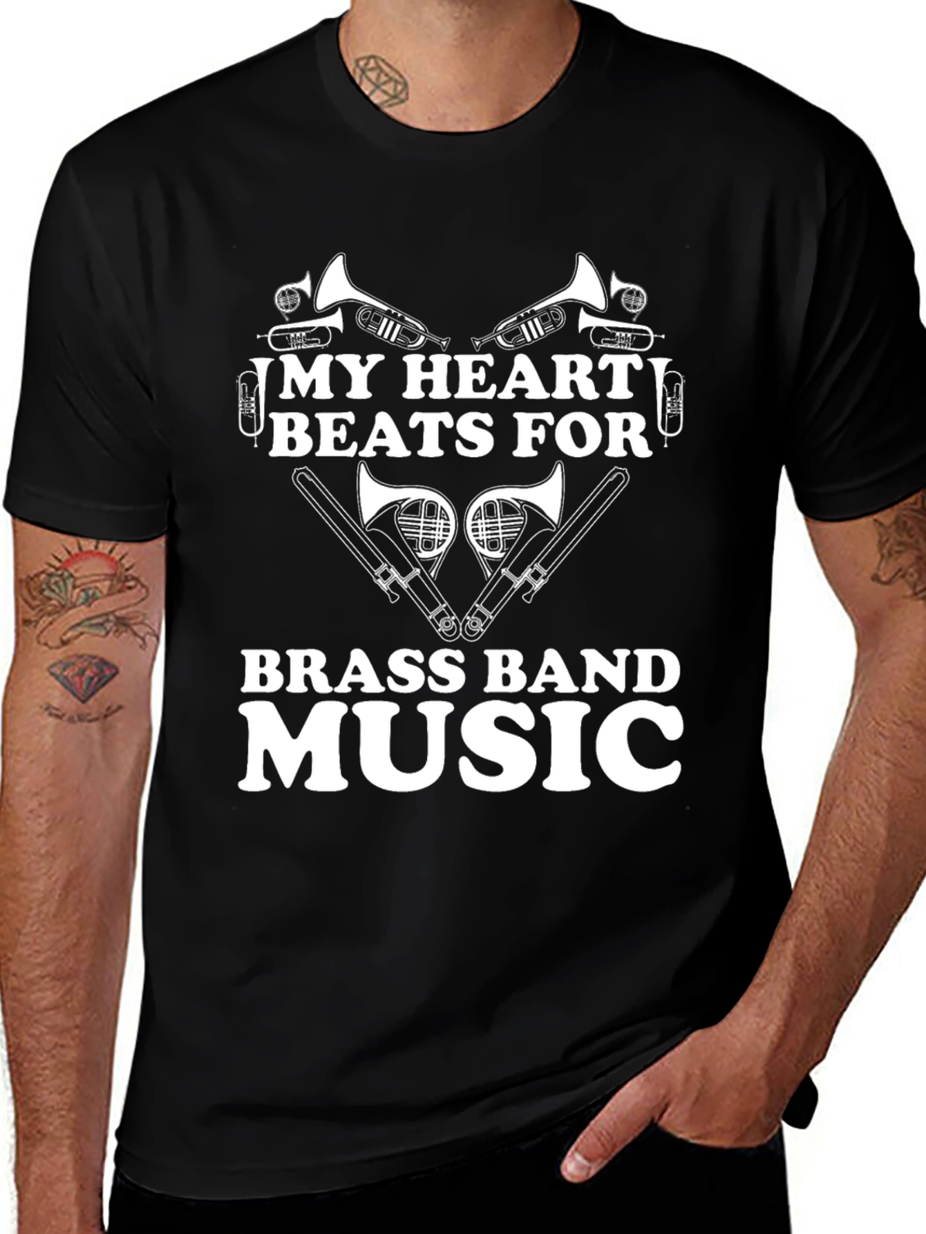 Variant 28 of My Heart Beats For Brass Band Music T-Shirt