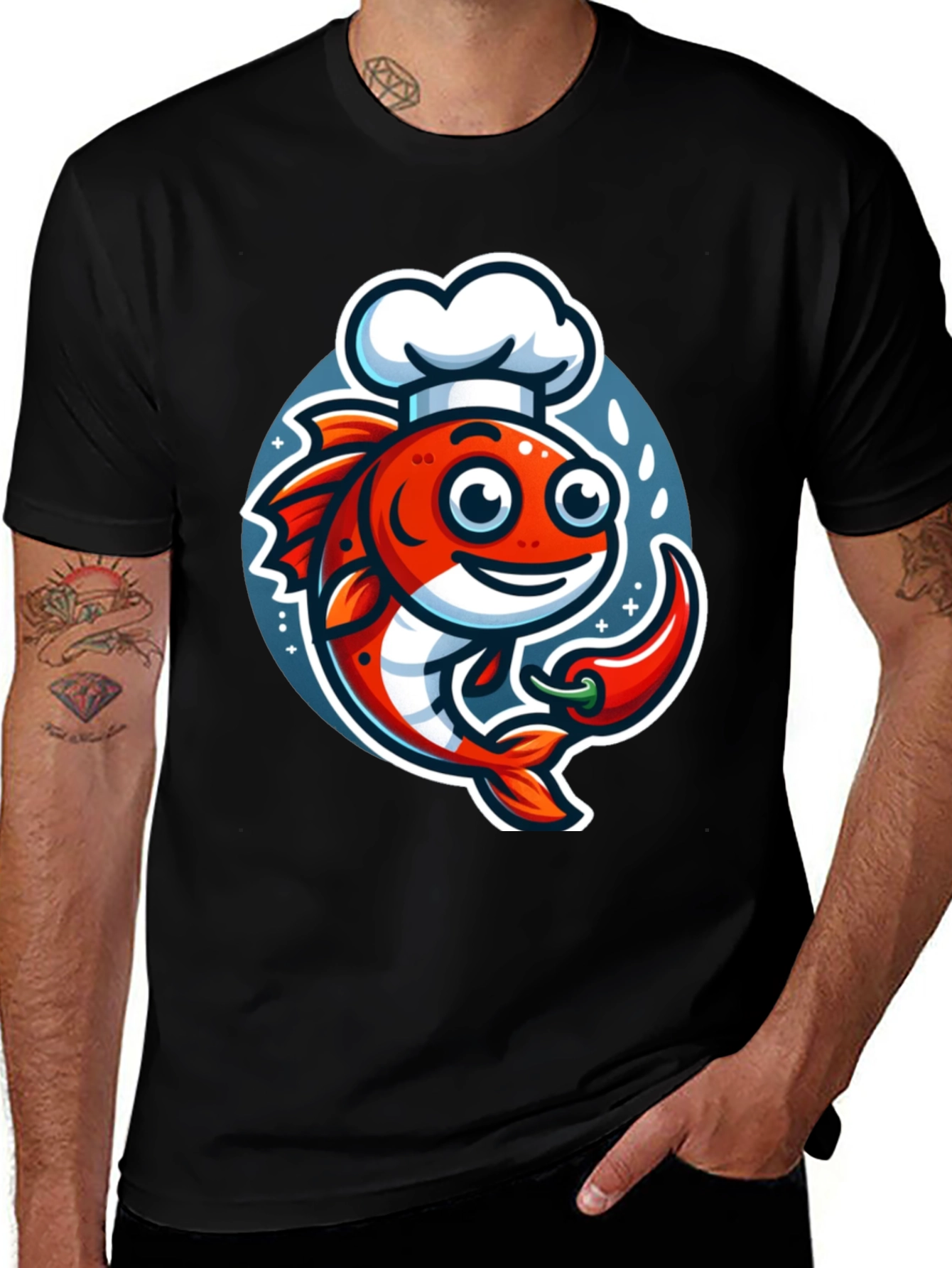 Variant 16 of Chef Fish Graphic T-Shirt