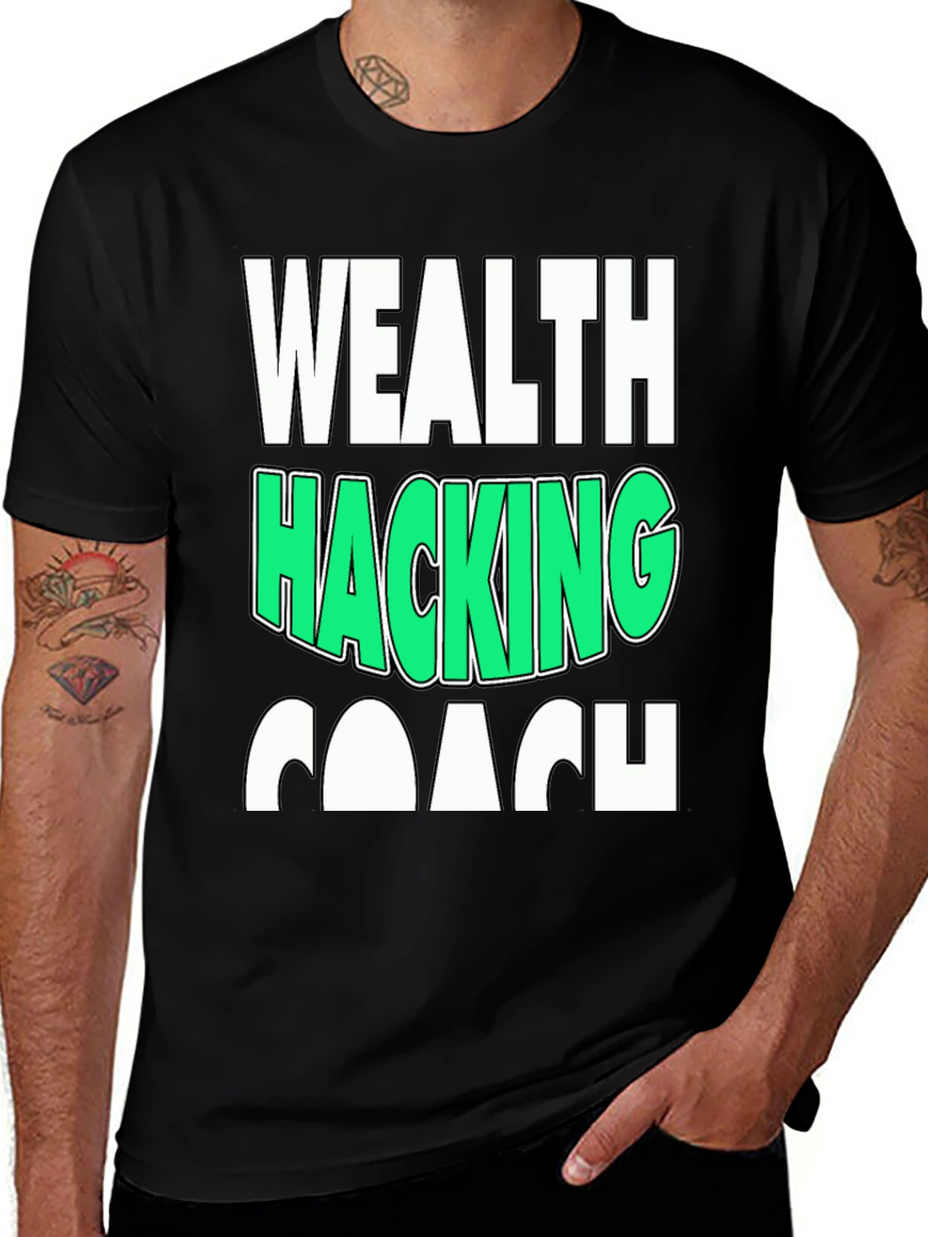 Variant 20 of Wealth Hacking Coach Graphic Tee
