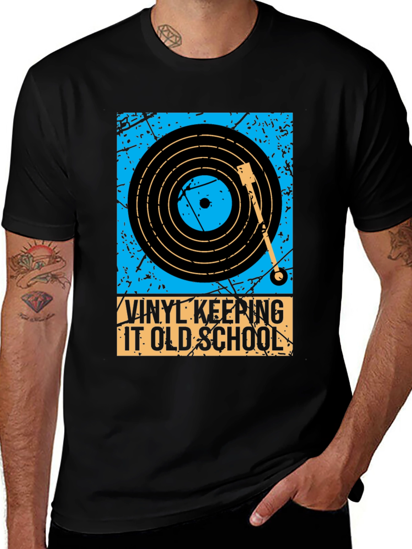 Variant 23 of Vinyl Keeping It Old School T-Shirt
