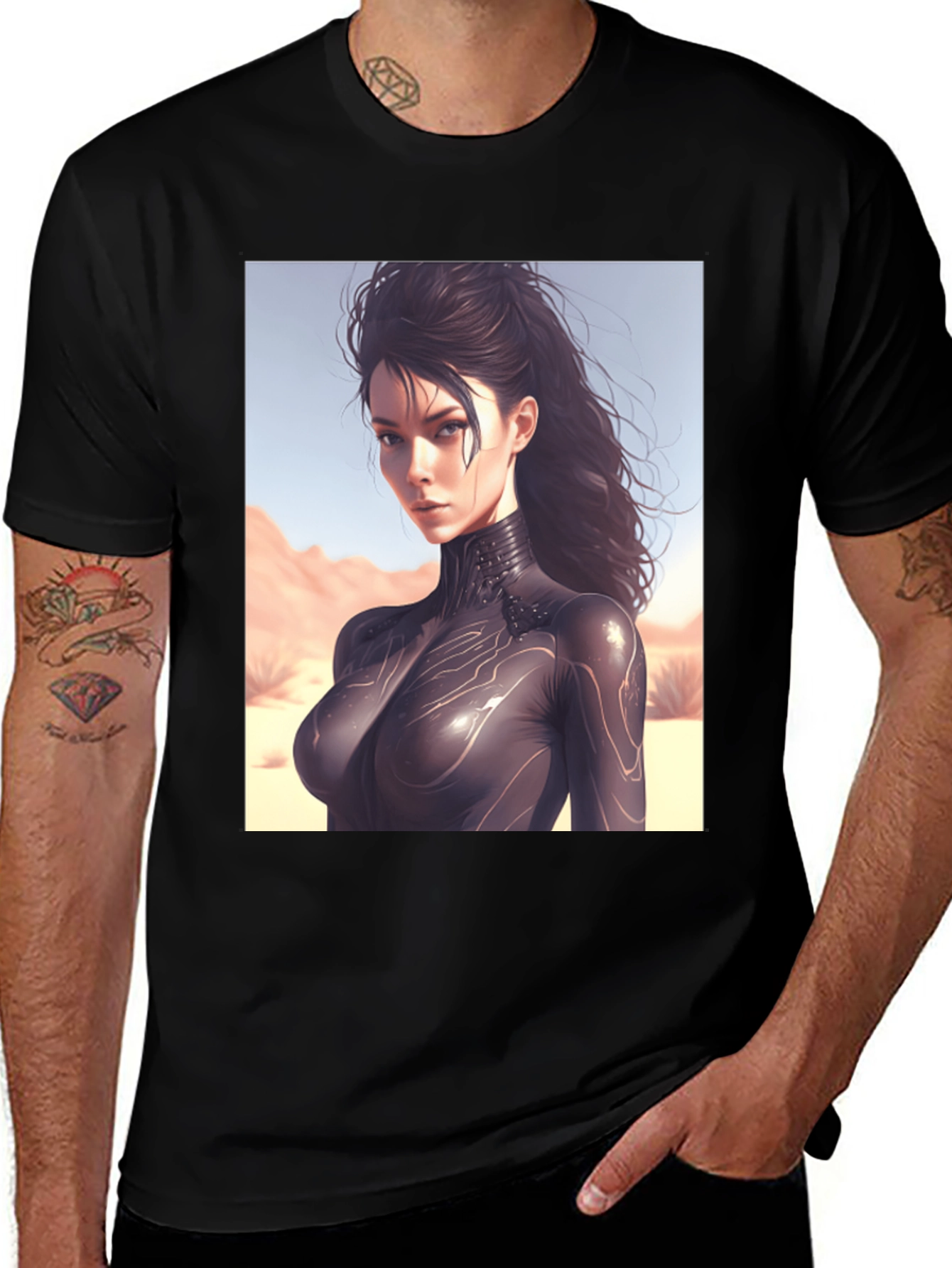 Variant 29 of Sci-Fi Woman Black T-Shirt
