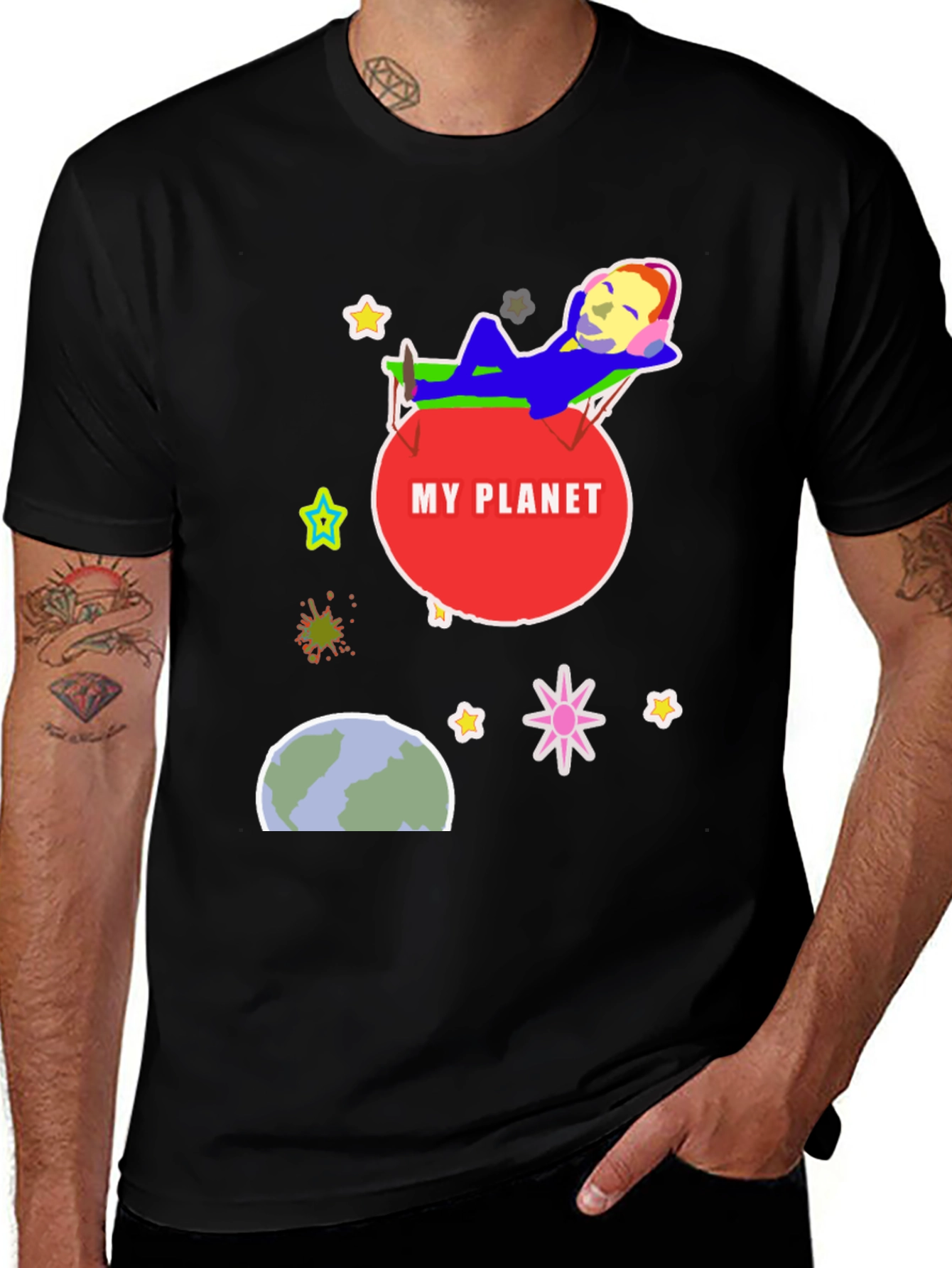 Variant 4 of My Planet Graphic T-Shirt - Relaxed Space Design