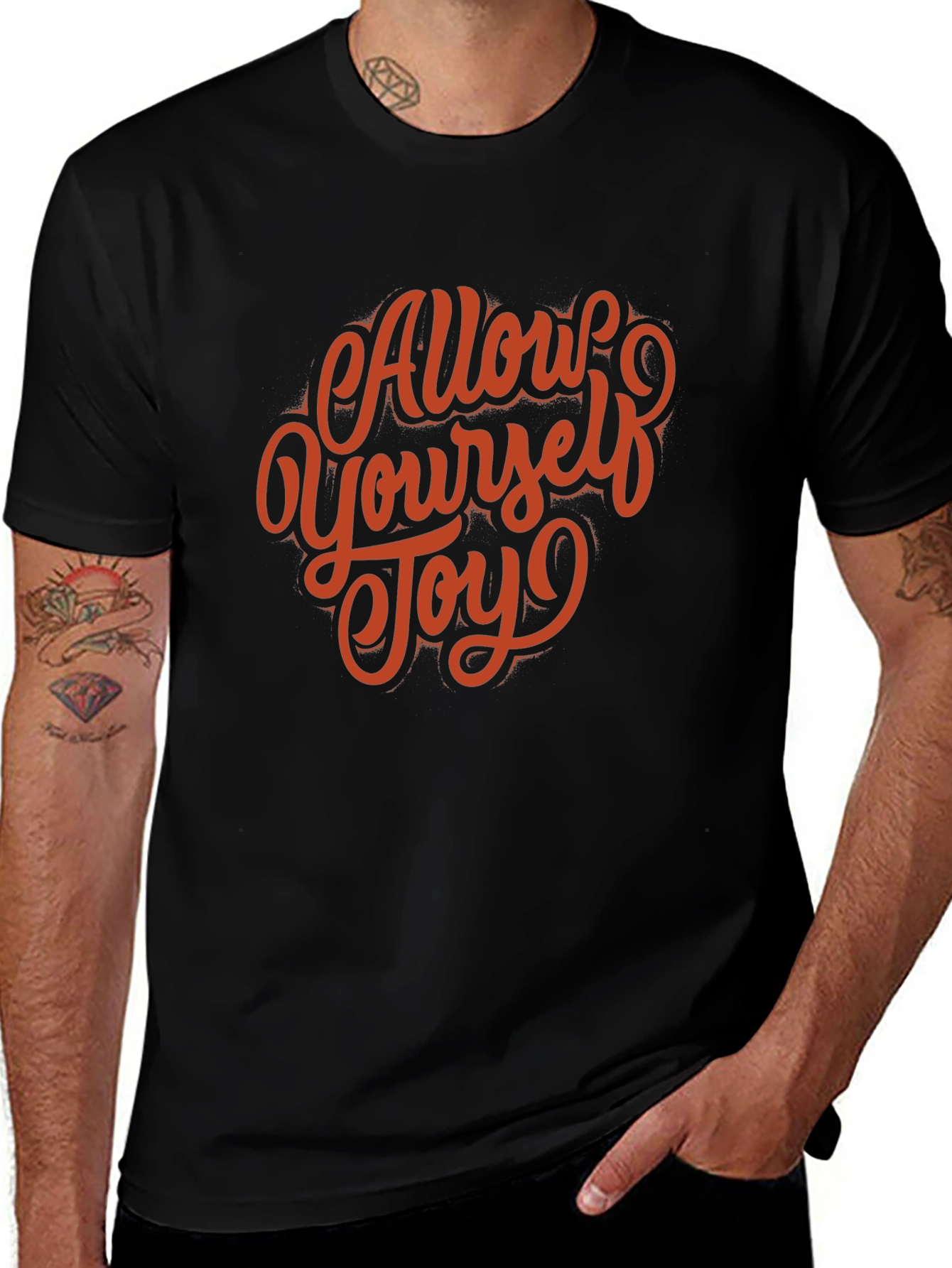 Variant 20 of Allow Yourself Joy Black Graphic Tee