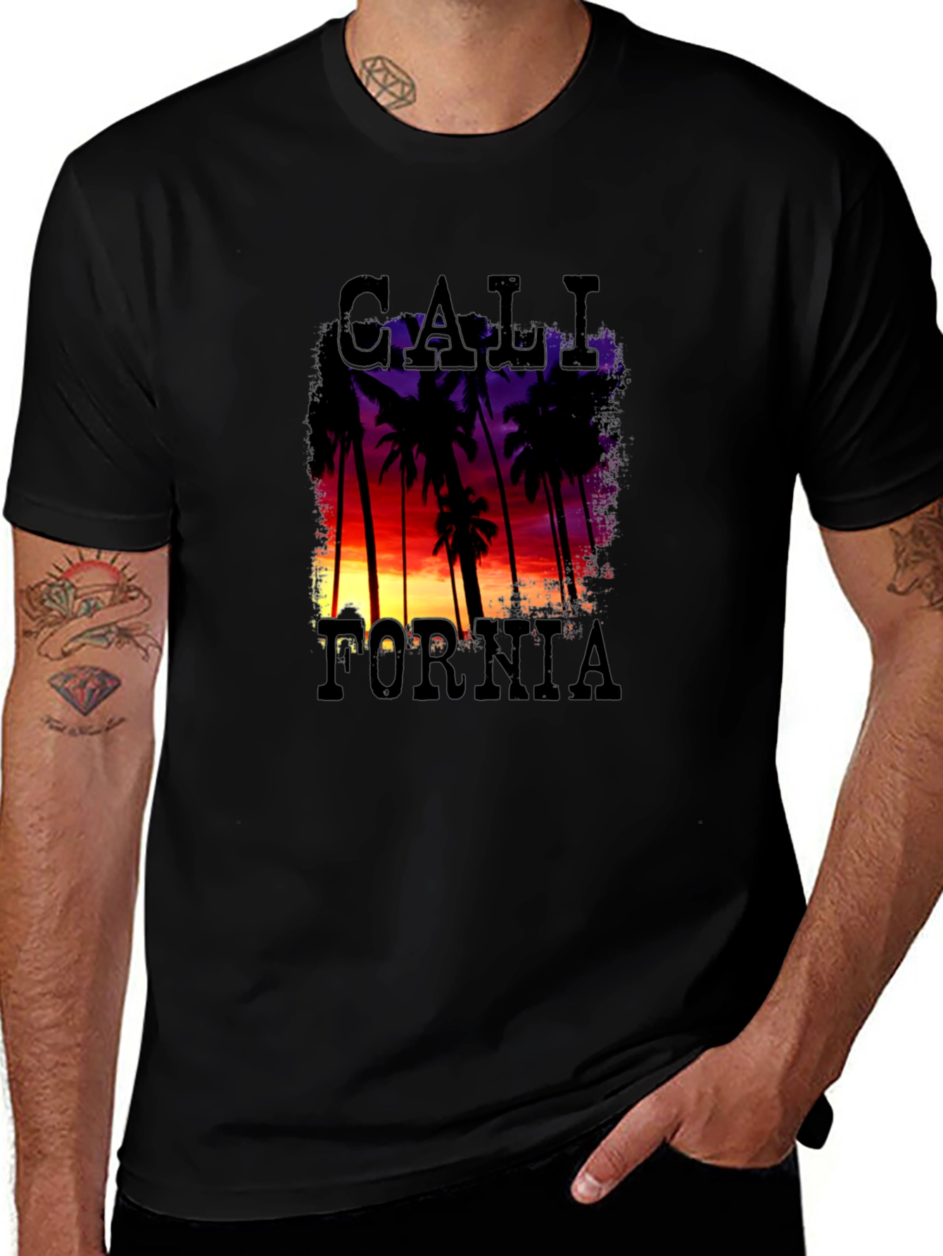 Variant 27 of California Palm Trees Sunset T-Shirt