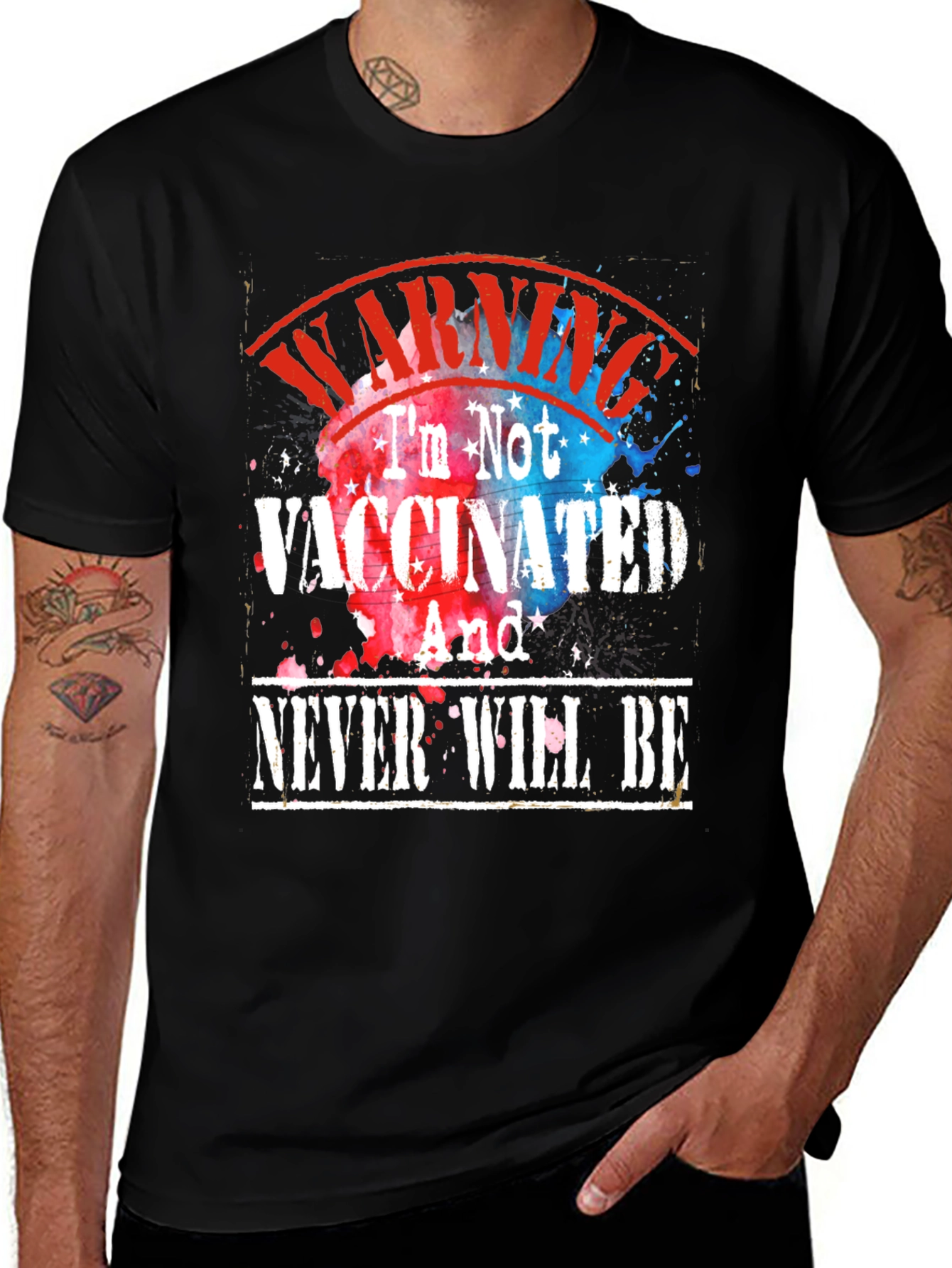 Variant 13 of Warning I'm Not Vaccinated T-Shirt