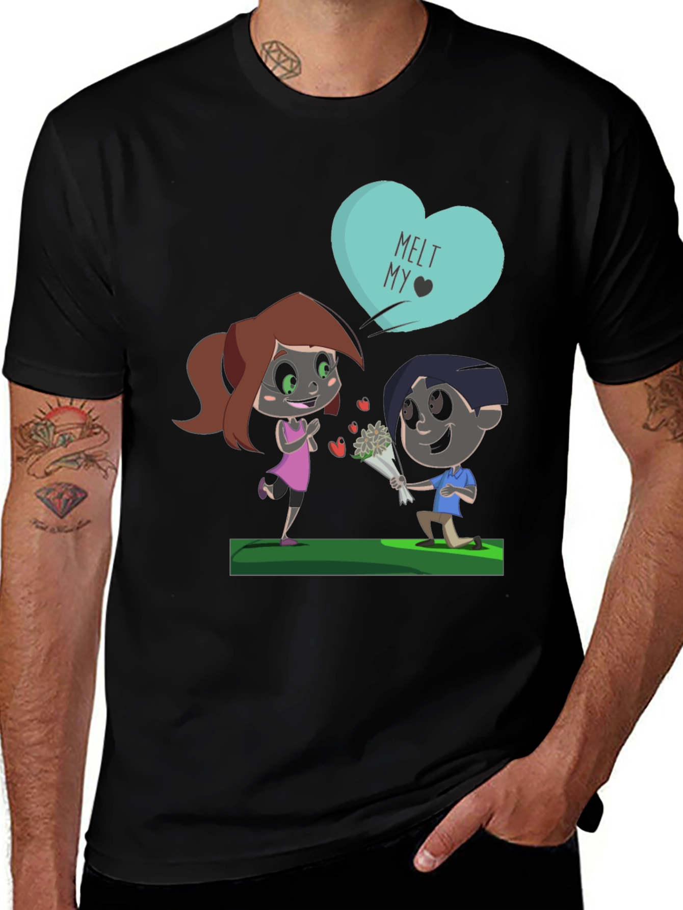 Variant 13 of Melt My Heart Graphic Tee - Trendy Unisex T-Shirt