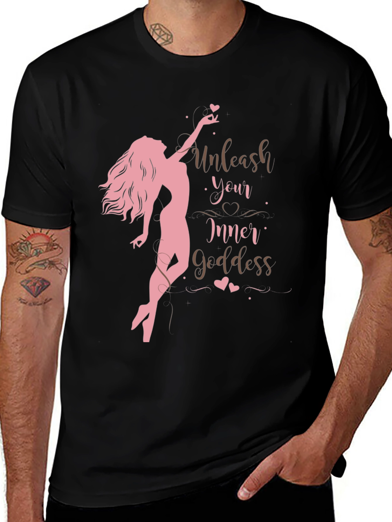 Variant 8 of Unleash Your Inner Goddess Graphic Tee - Stylish Cotton Blend