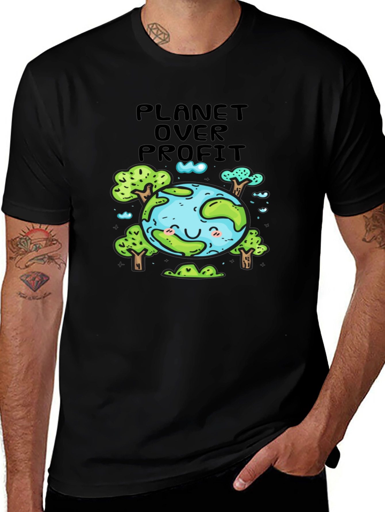 Variant 14 of Planet Over Profit T-Shirt - Earth Friendly